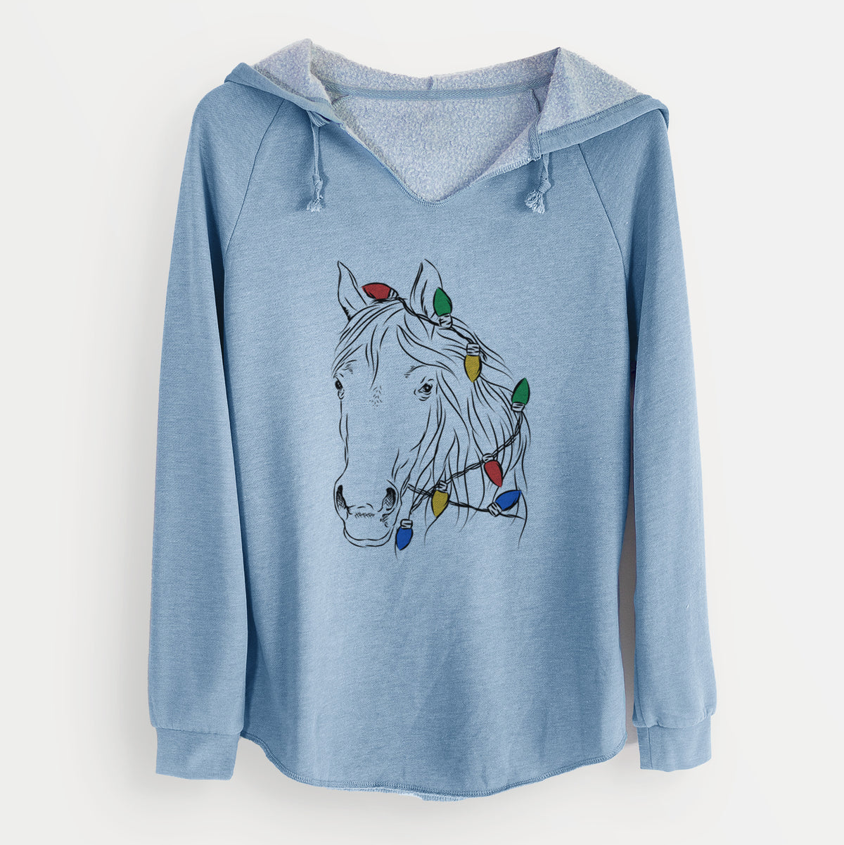 Christmas Lights Aria the Horse - Cali Wave Hooded Sweatshirt