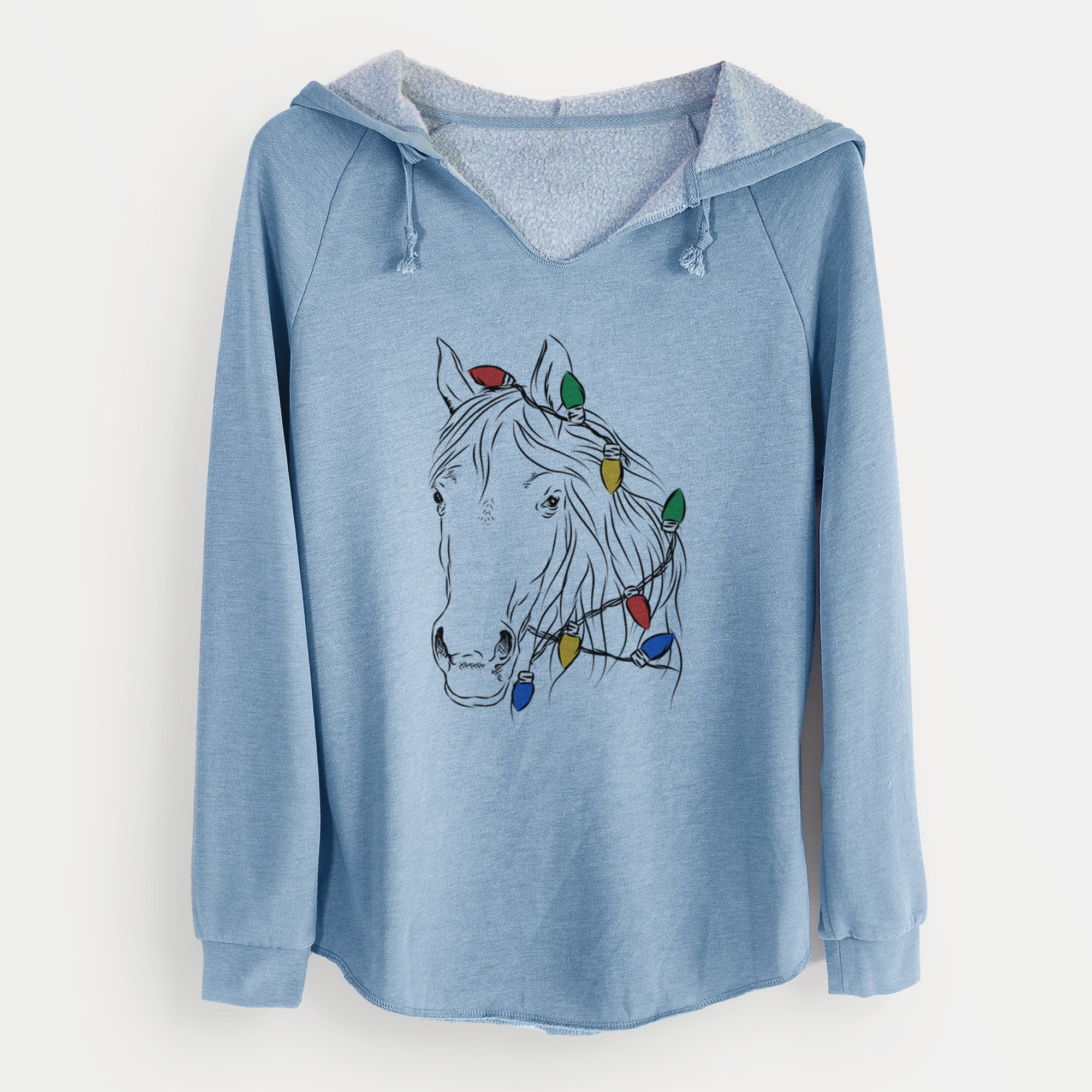Christmas Lights Aria the Horse - Cali Wave Hooded Sweatshirt