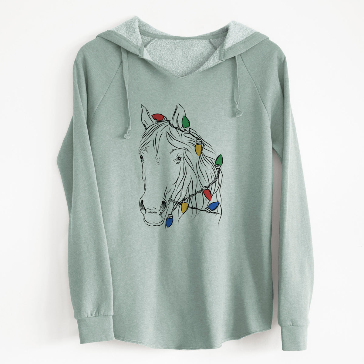 Christmas Lights Aria the Horse - Cali Wave Hooded Sweatshirt