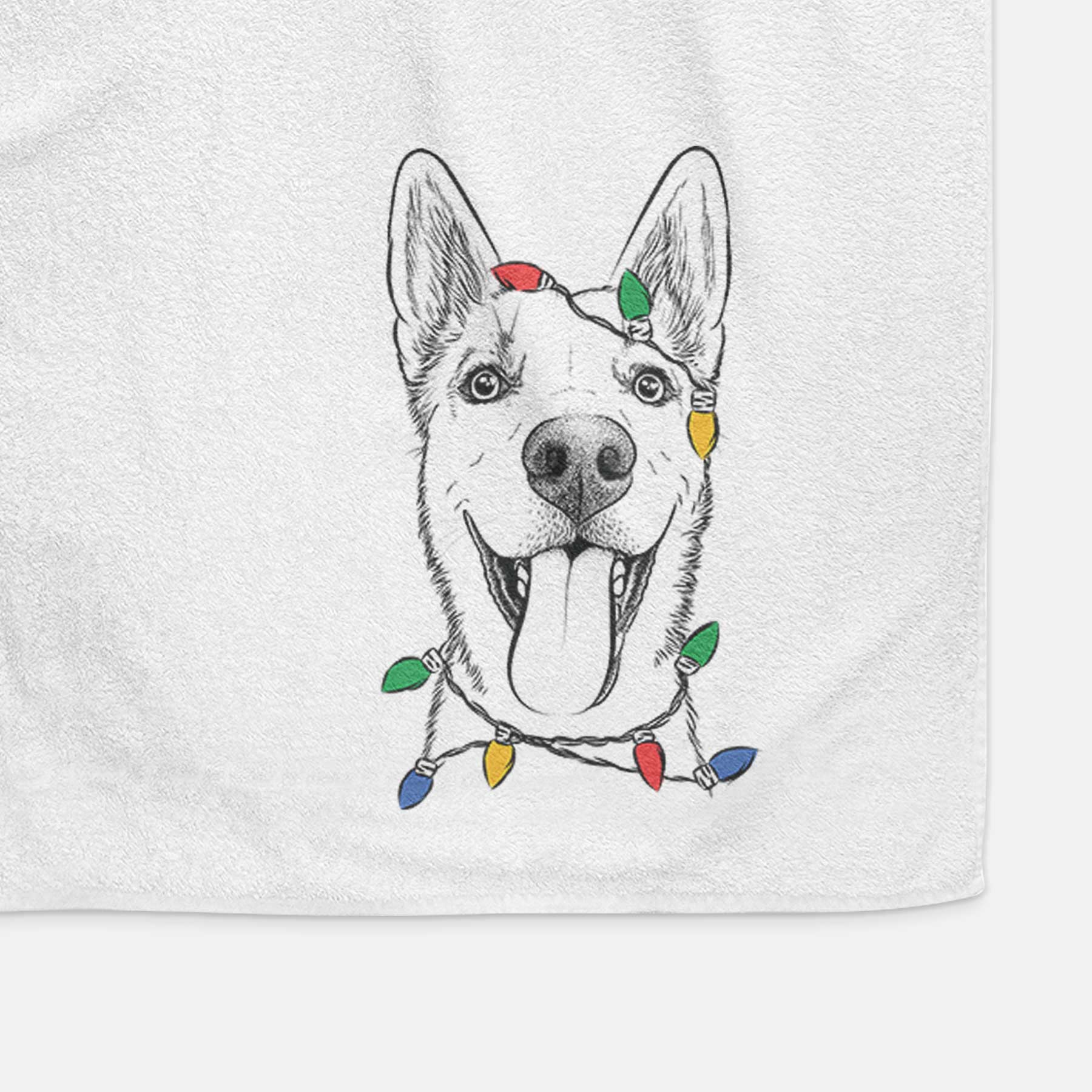 Arlo the Husky Shepherd Mix Decorative Hand Towel