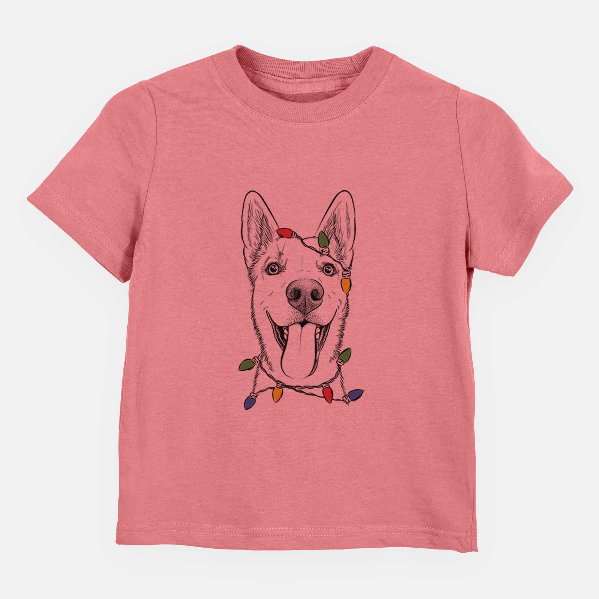 Christmas Lights Arlo the Husky Shepherd Mix - Kids/Youth/Toddler Shirt