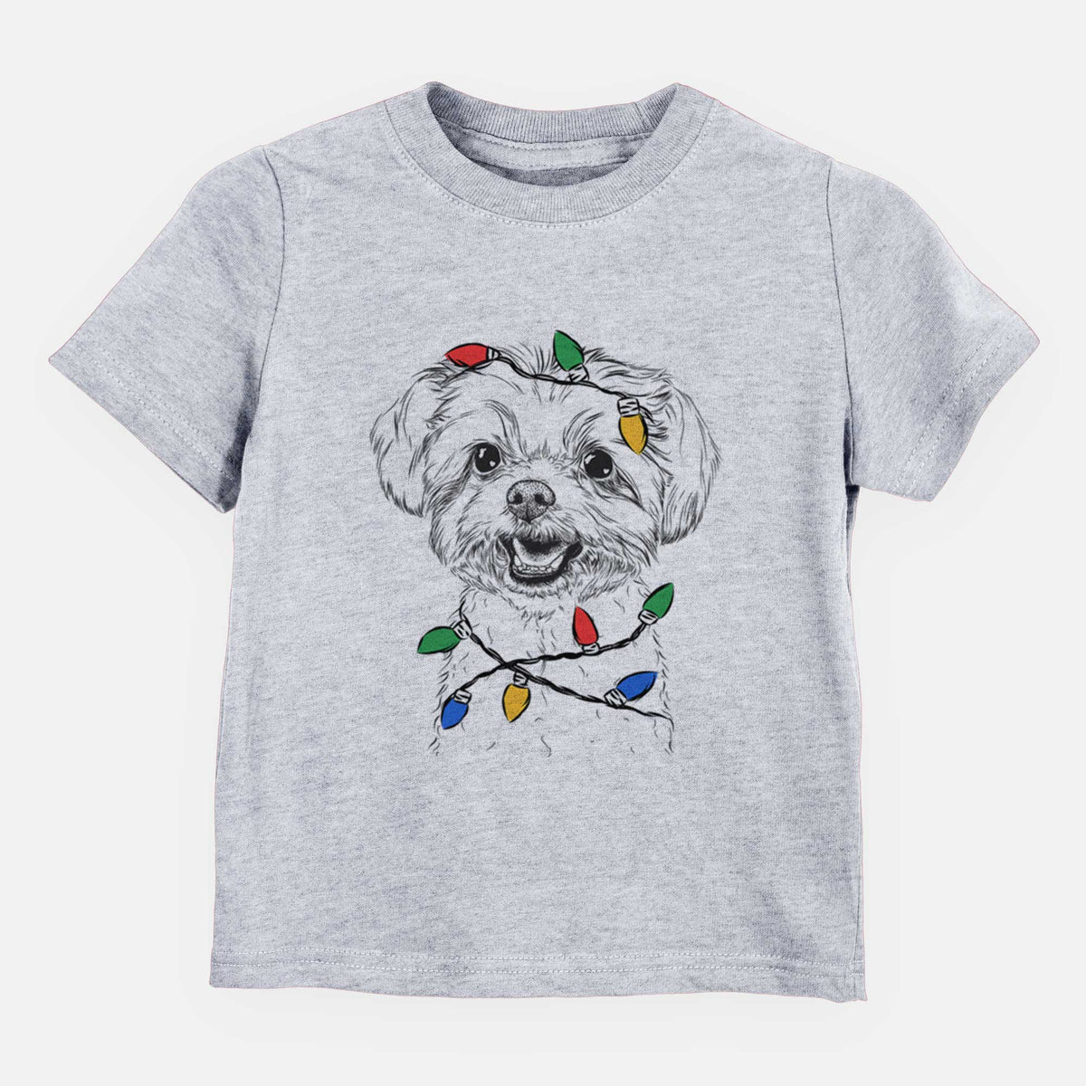 Christmas Lights Aspen the Morkie - Kids/Youth/Toddler Shirt