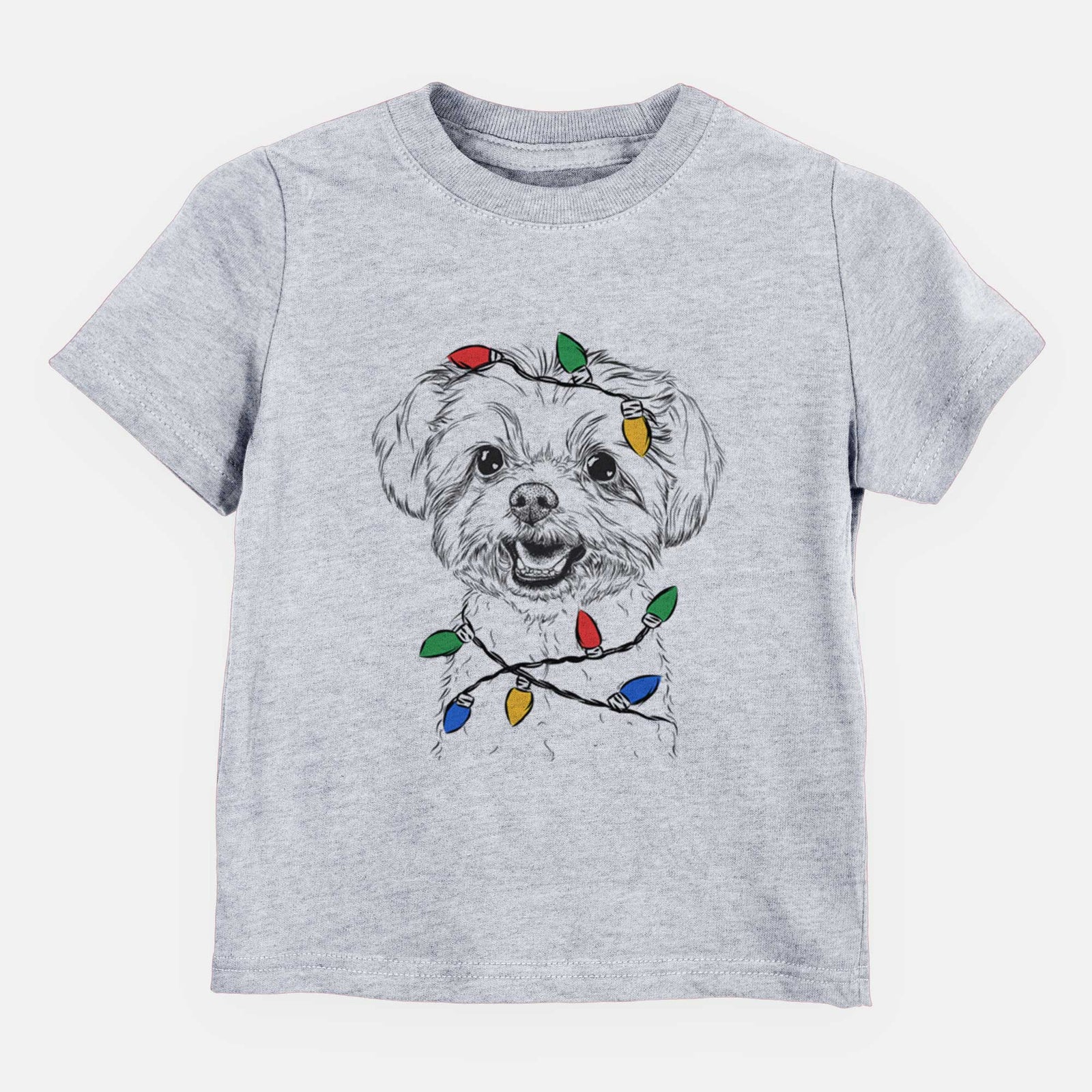 Christmas Lights Aspen the Morkie - Kids/Youth/Toddler Shirt