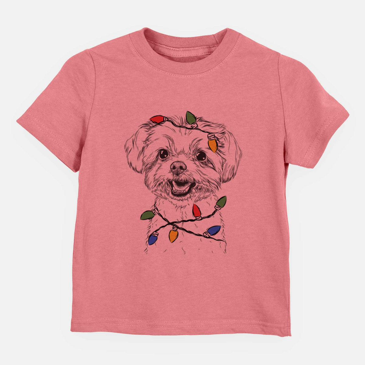 Christmas Lights Aspen the Morkie - Kids/Youth/Toddler Shirt