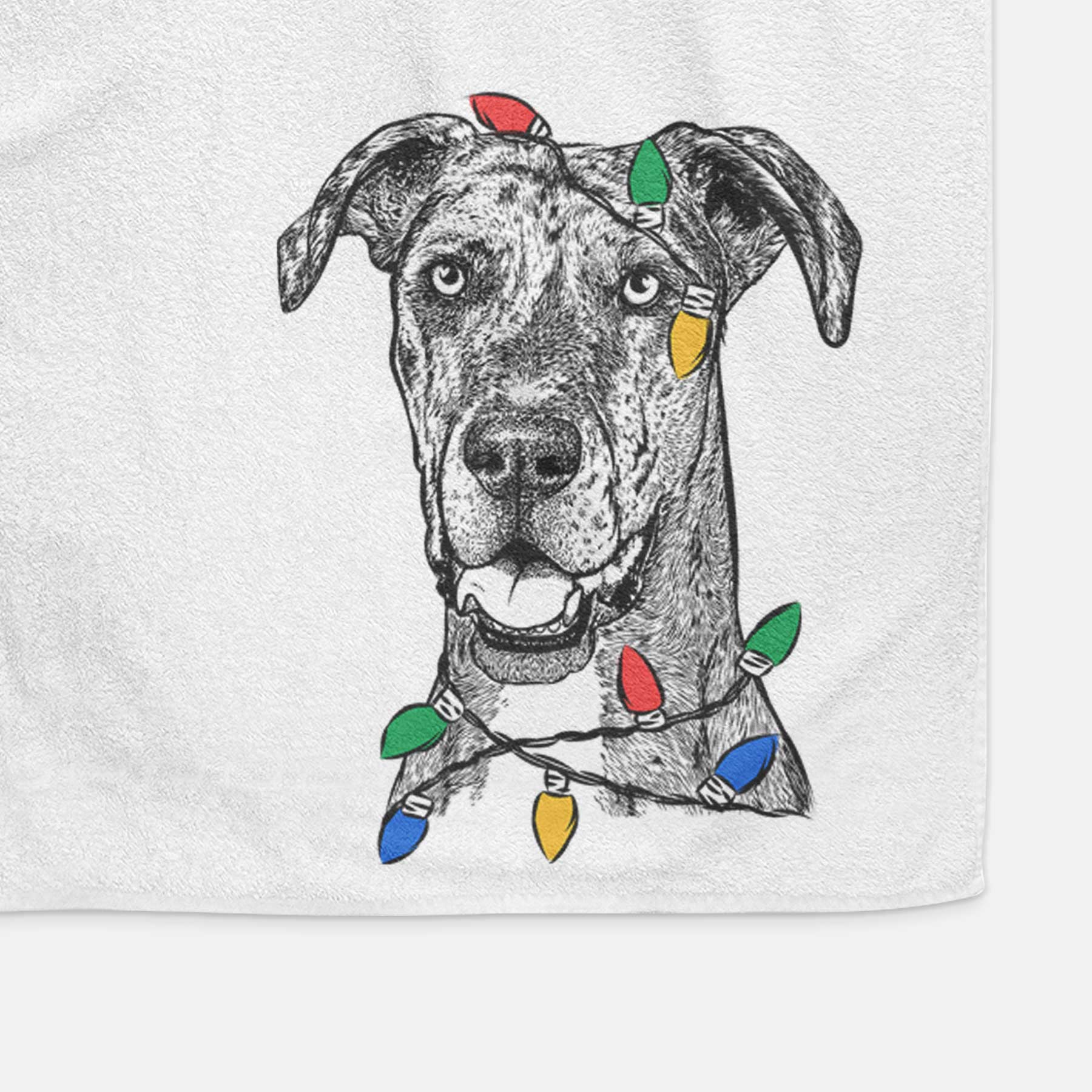 Athena the Merle Great Dane Decorative Hand Towel