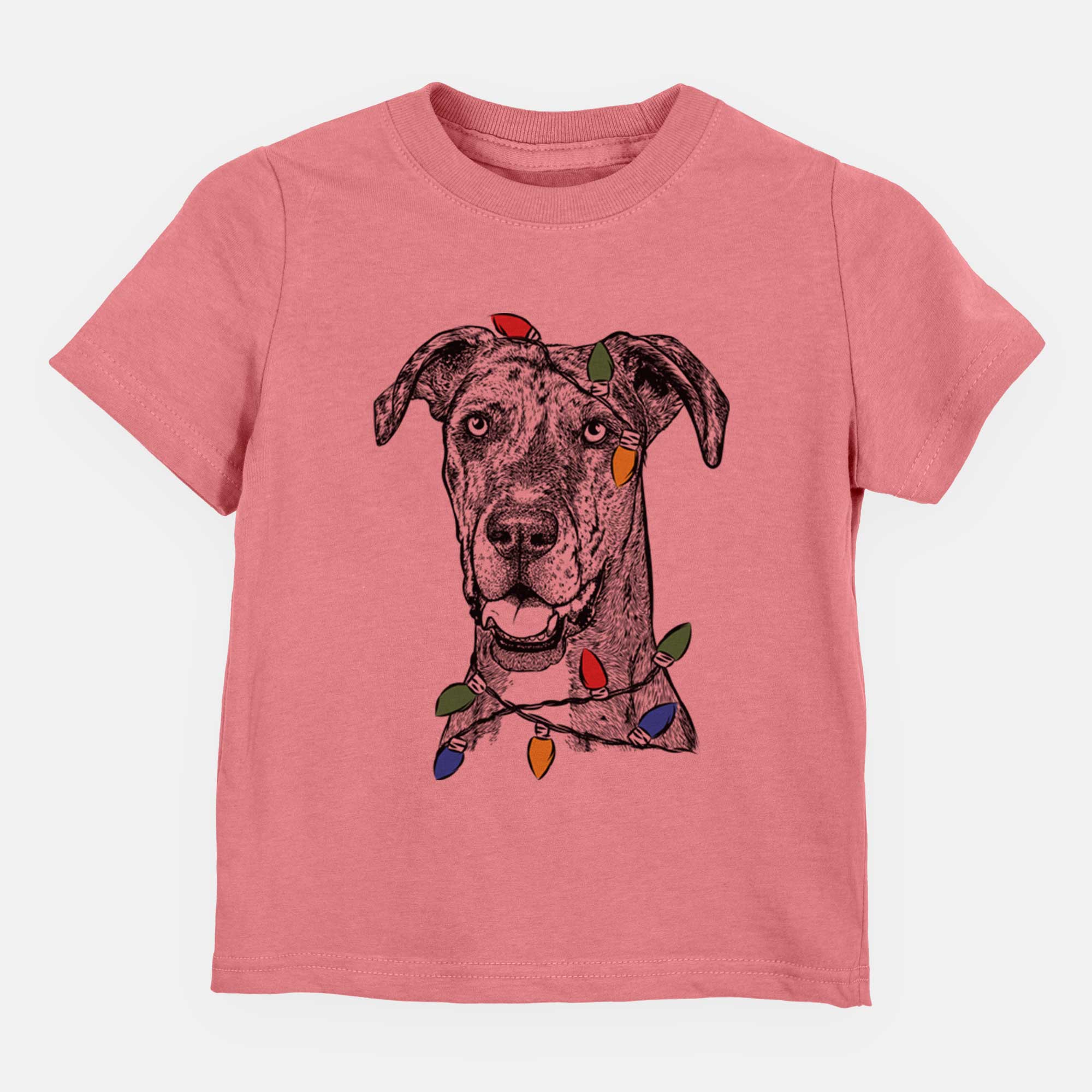 Christmas Lights Athena the Merle Great Dane - Kids/Youth/Toddler Shirt