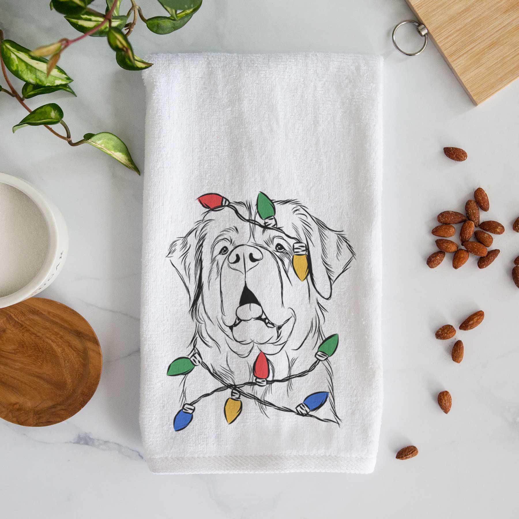 Atlas the Saint Bernard Decorative Hand Towel