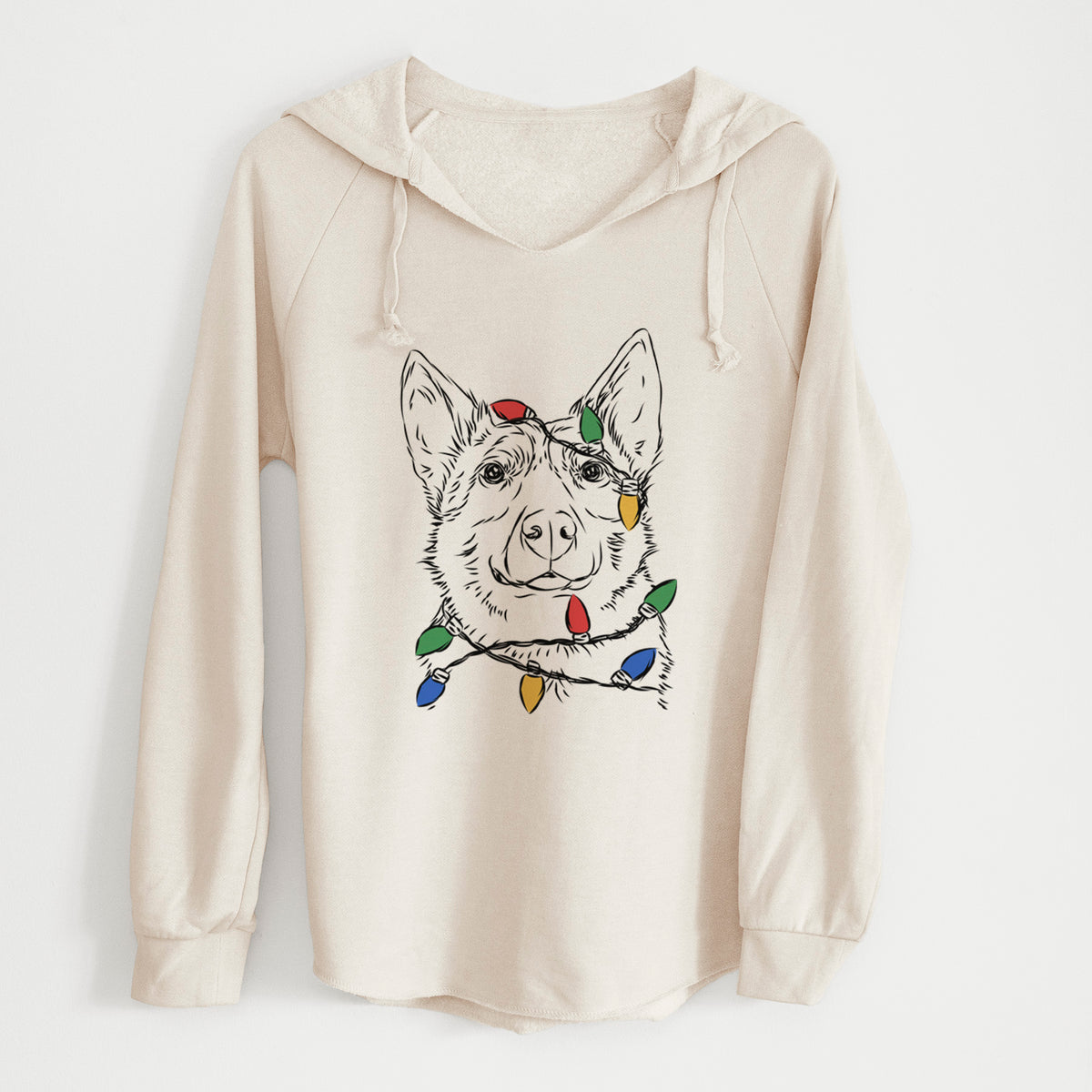 Christmas Lights Austin the Heeler - Cali Wave Hooded Sweatshirt