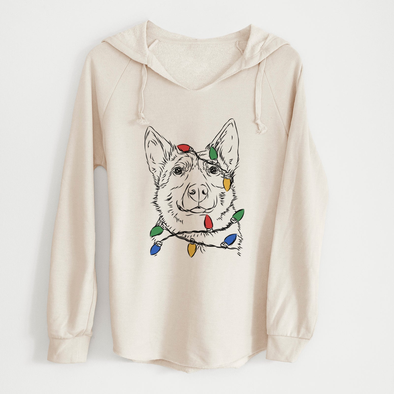 Christmas Lights Austin the Heeler - Cali Wave Hooded Sweatshirt