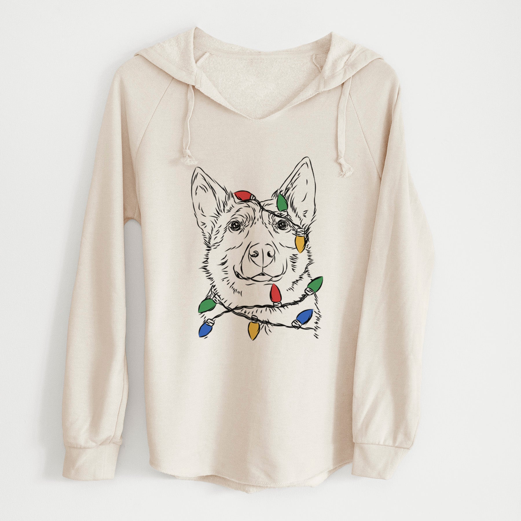 Christmas Lights Austin the Heeler - Cali Wave Hooded Sweatshirt