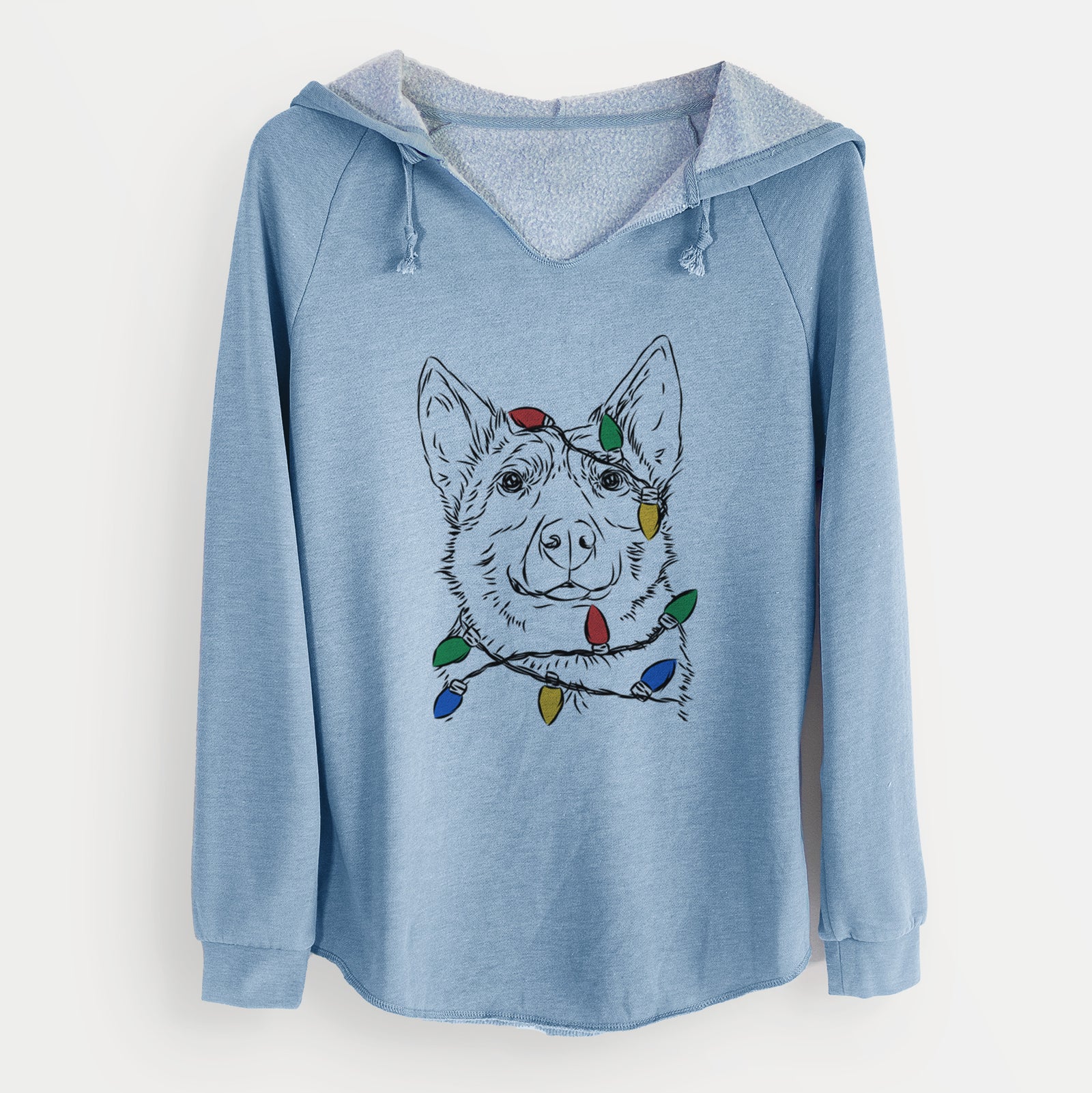 Christmas Lights Austin the Heeler - Cali Wave Hooded Sweatshirt