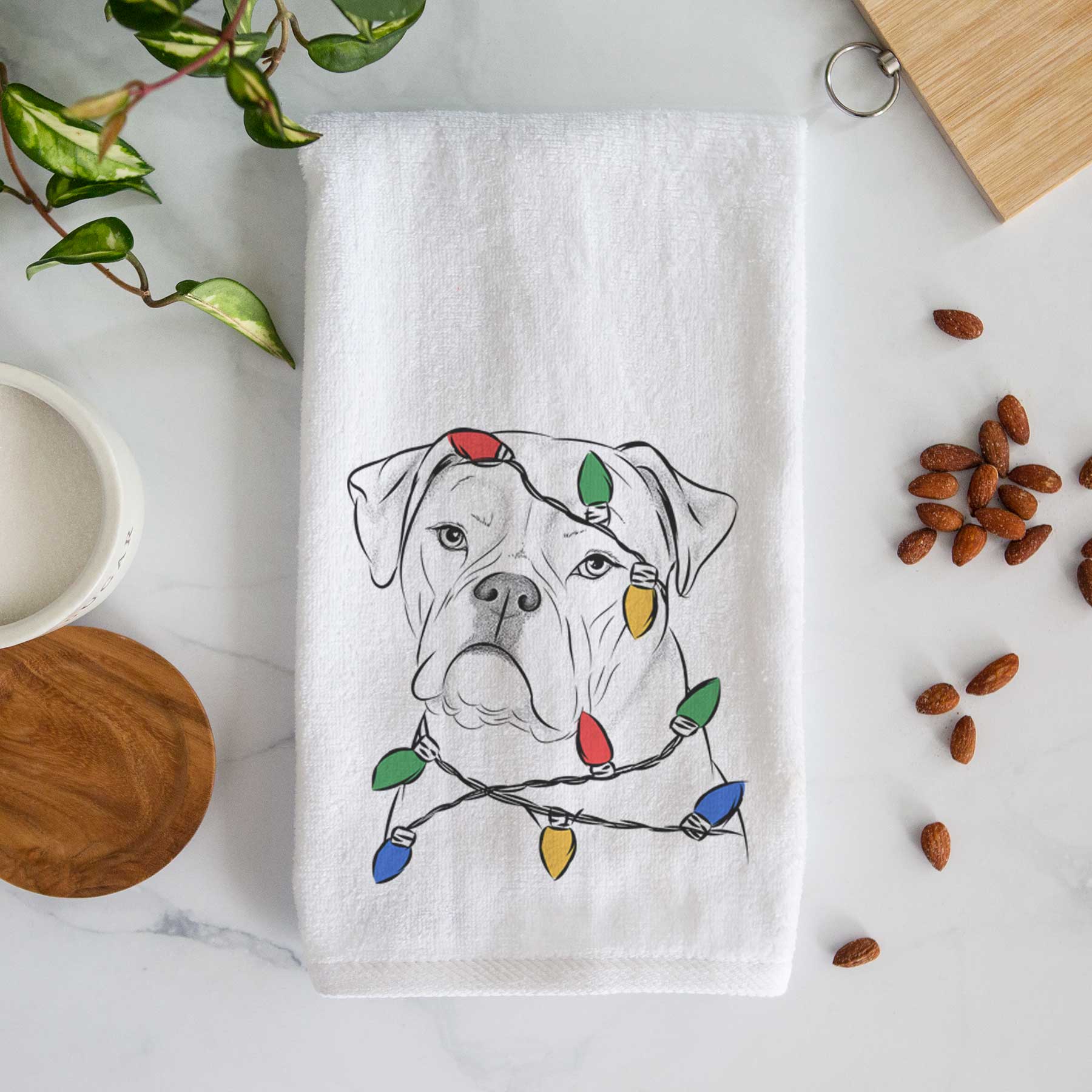 Babe the AmericanBulldog Decorative Hand Towel