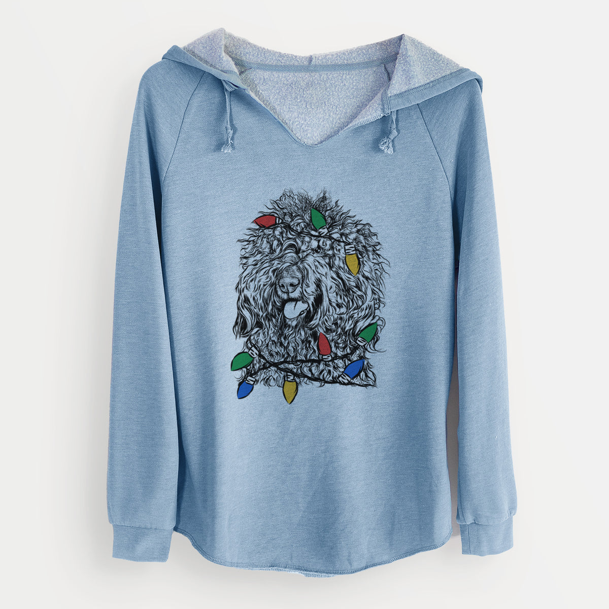 Christmas Lights Babs the Barbet - Cali Wave Hooded Sweatshirt