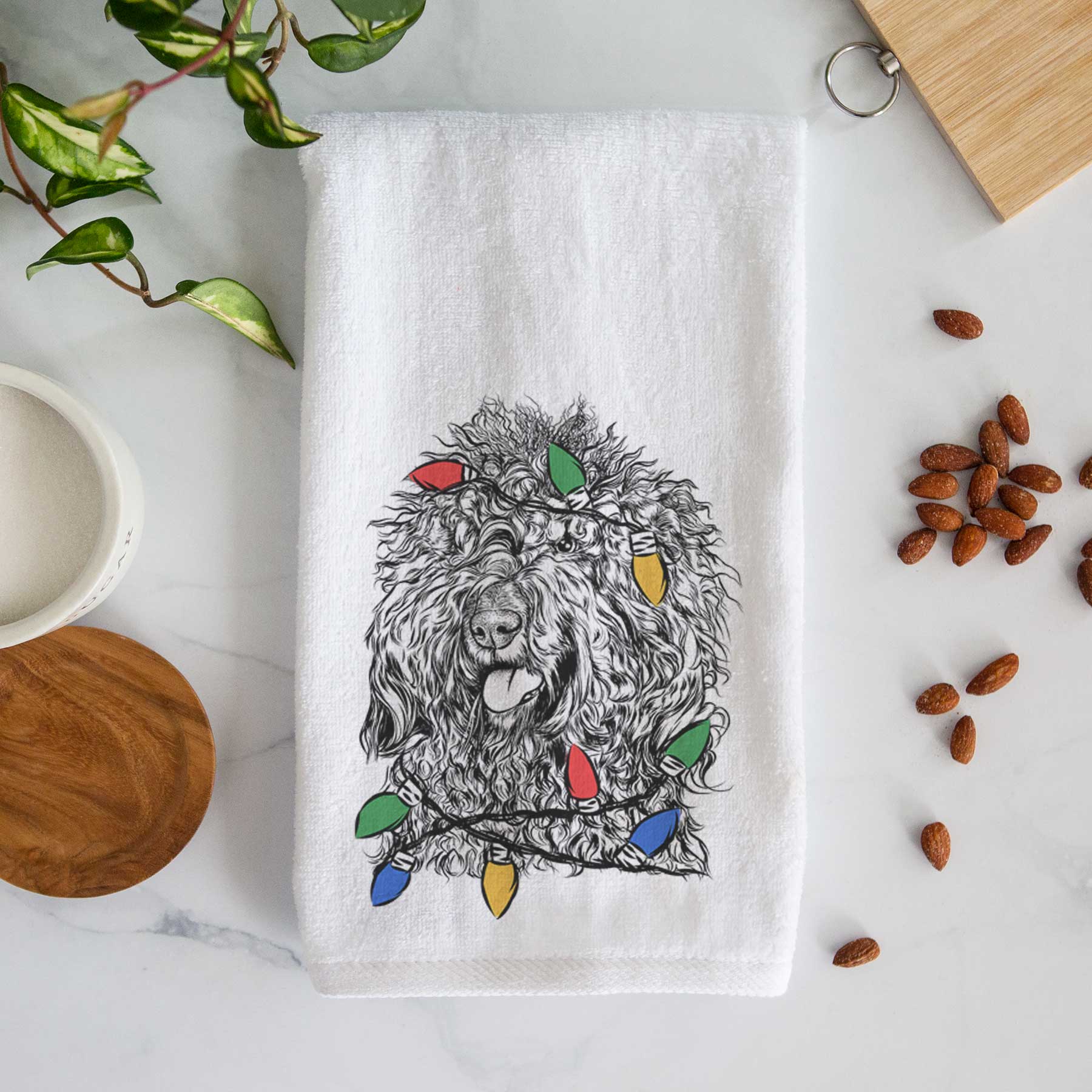 Babs the Barbet Decorative Hand Towel