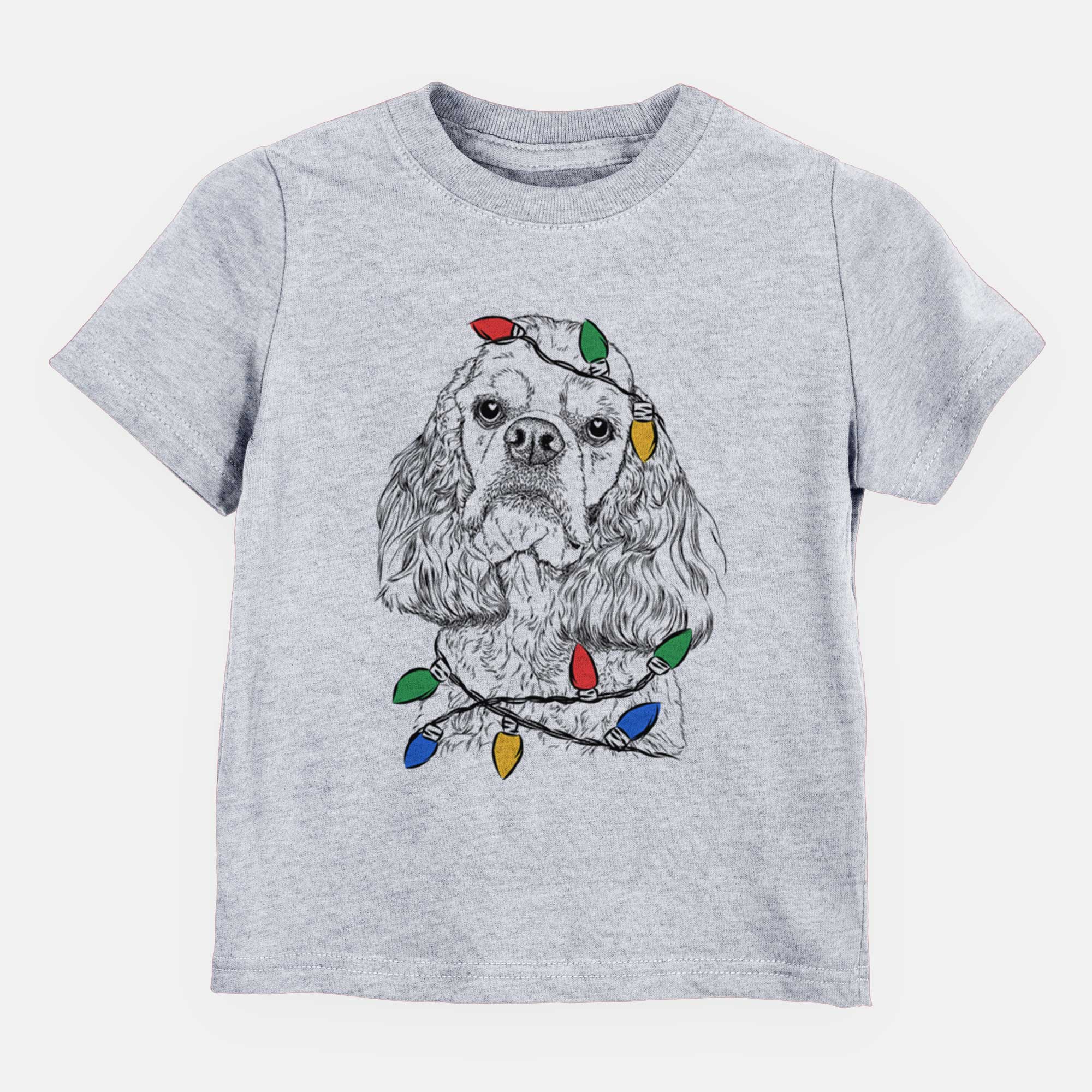 Christmas Lights Bailey the American Cocker Spaniel - Kids/Youth/Toddler Shirt