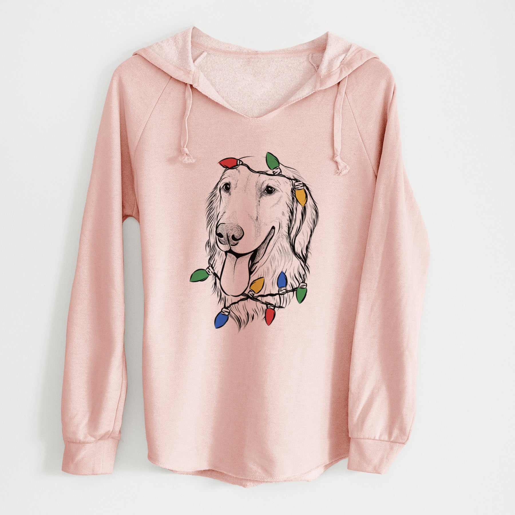 Christmas Lights Bailey the Golden Retriever - Cali Wave Hooded Sweatshirt