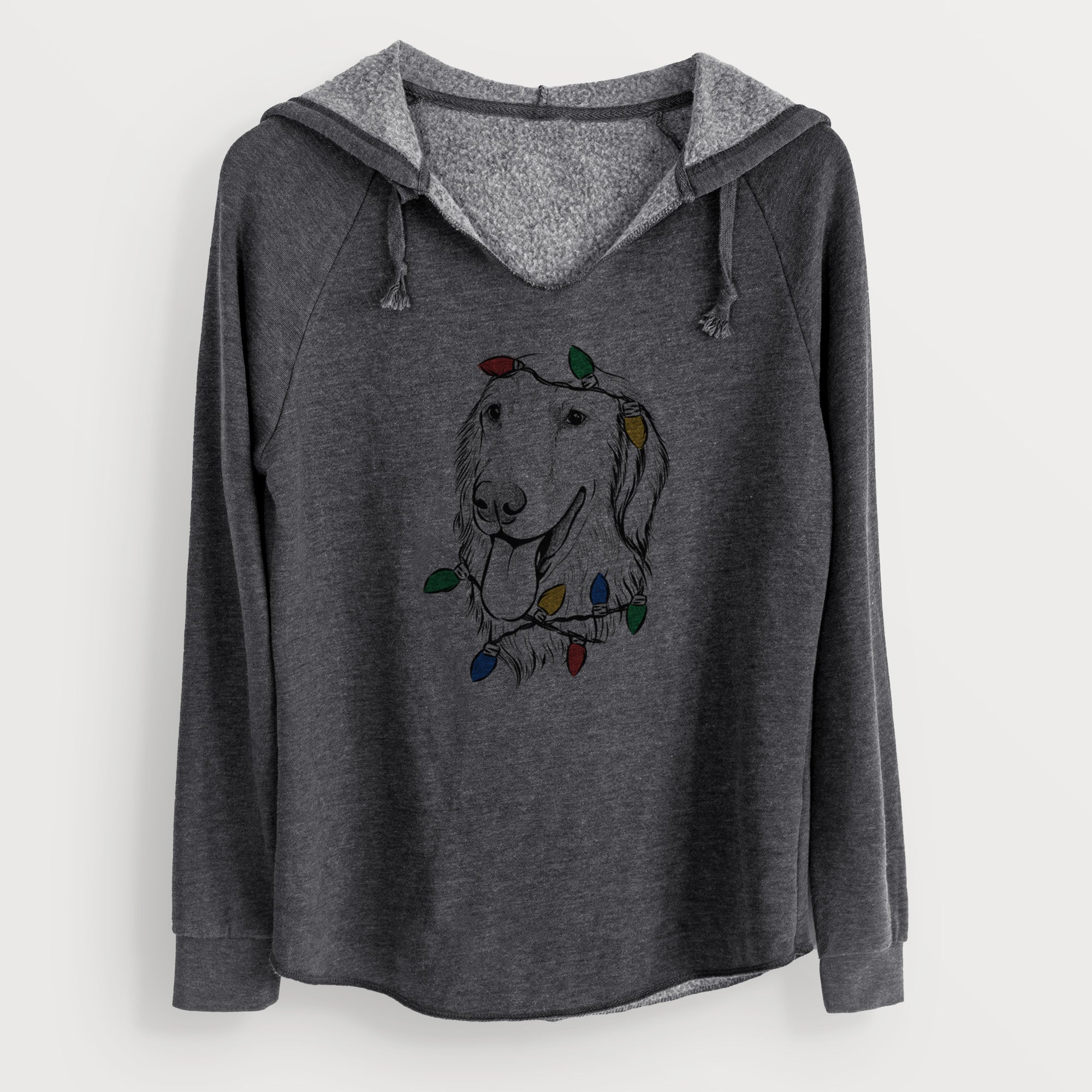 Christmas Lights Bailey the Golden Retriever - Cali Wave Hooded Sweatshirt