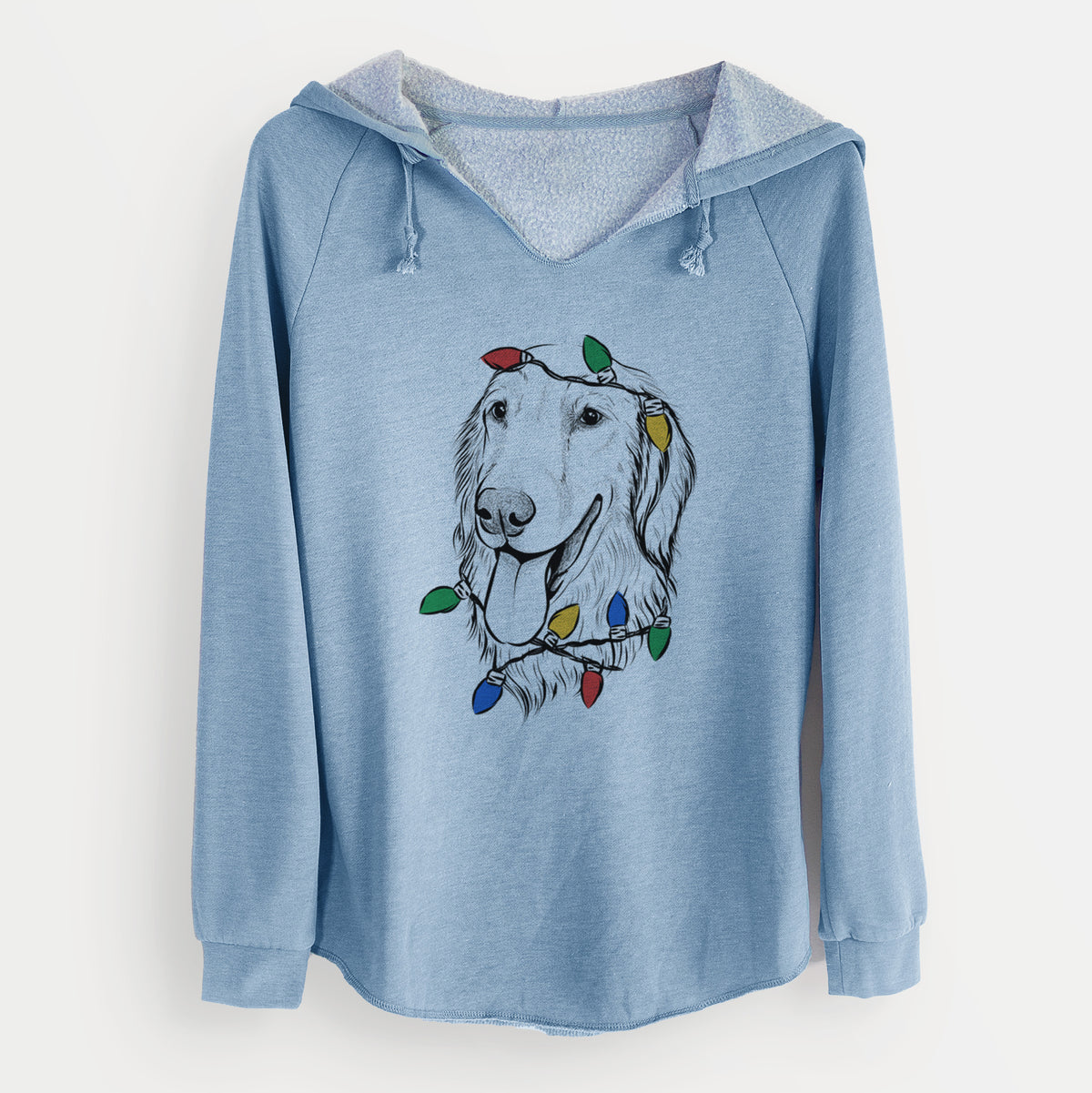 Christmas Lights Bailey the Golden Retriever - Cali Wave Hooded Sweatshirt