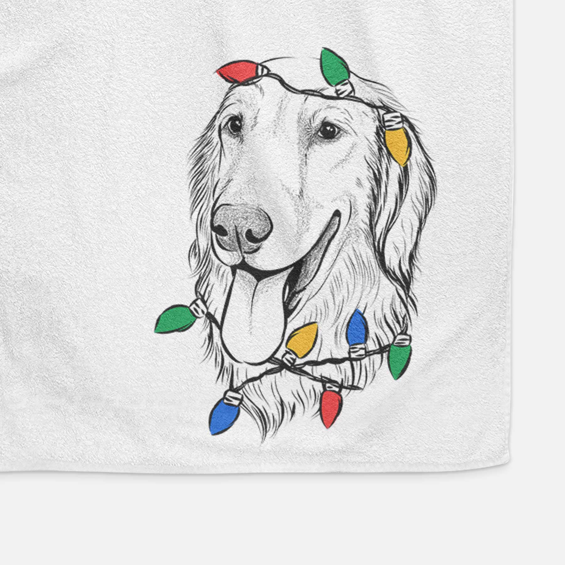 Bailey the Golden Retriever Decorative Hand Towel