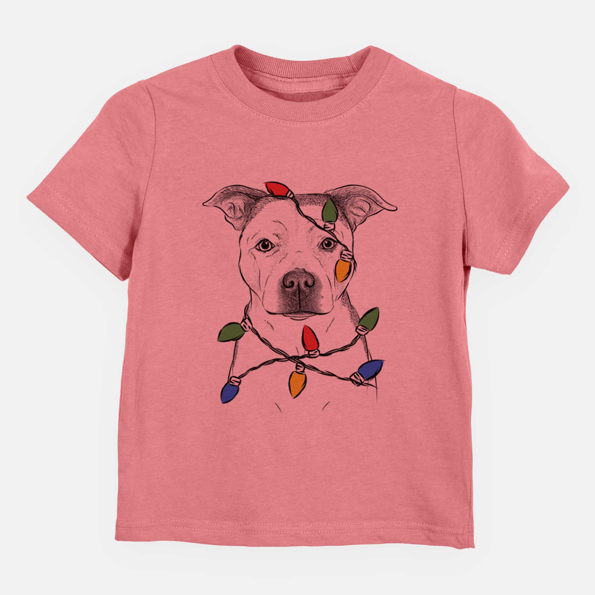 Christmas Lights Bailey the Pitbull - Kids/Youth/Toddler Shirt