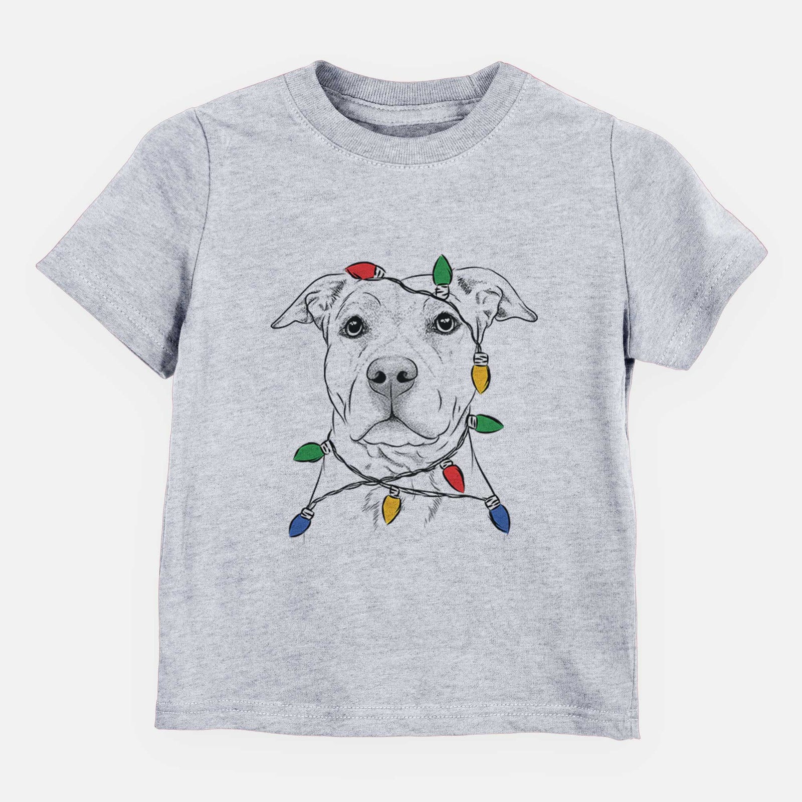 Christmas Lights Bailey the American Staffordshire Terrier - Kids/Youth/Toddler Shirt