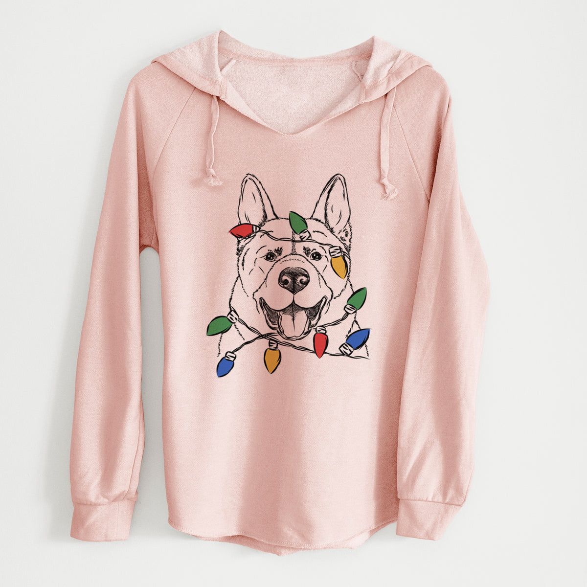 Christmas Lights Baku the Akita - Cali Wave Hooded Sweatshirt