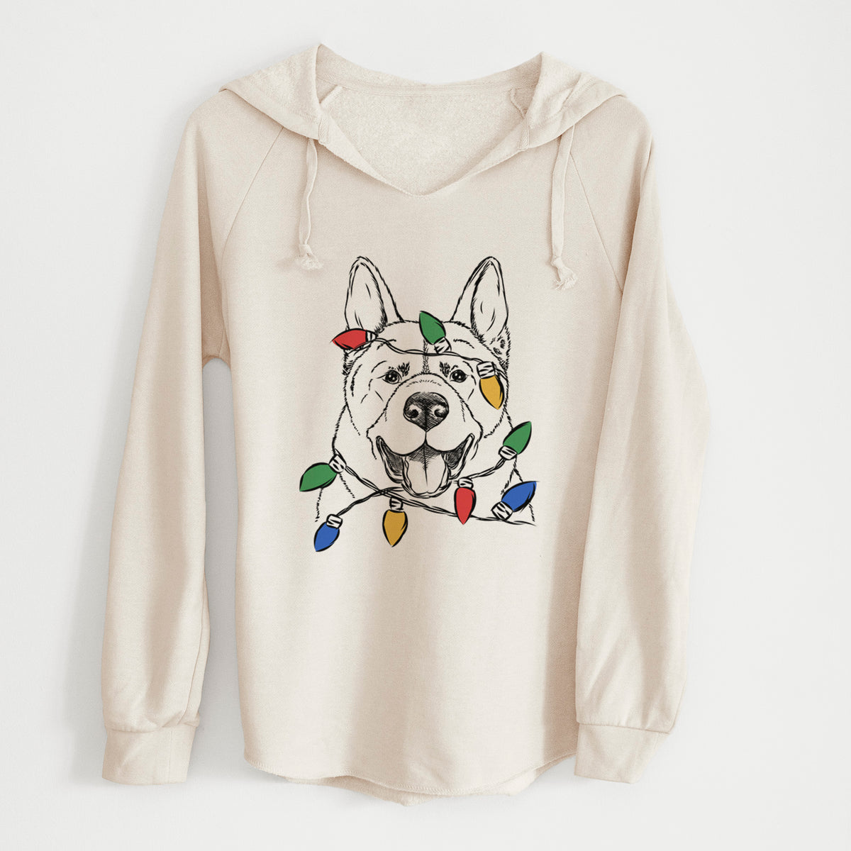 Christmas Lights Baku the Akita - Cali Wave Hooded Sweatshirt