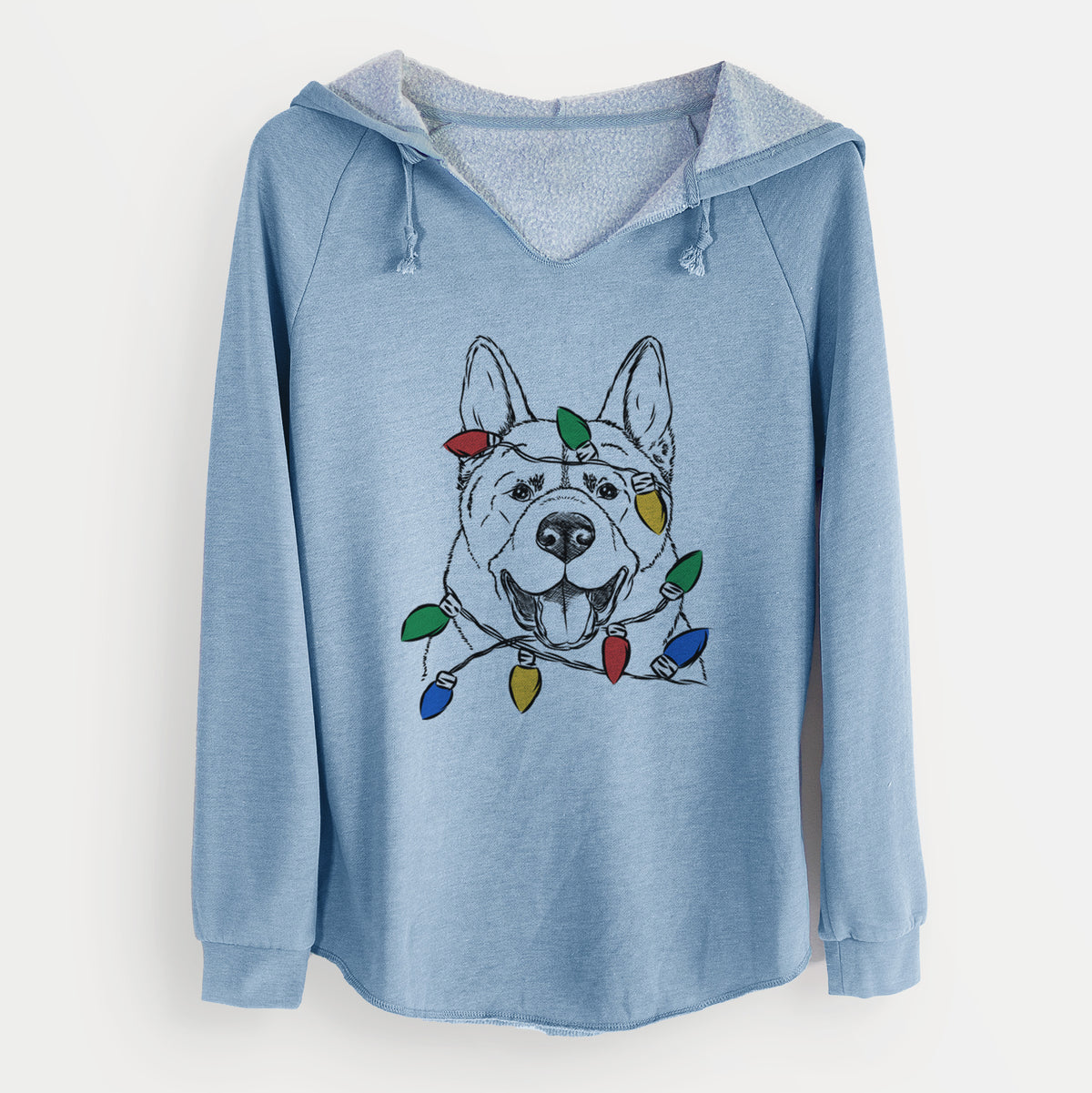 Christmas Lights Baku the Akita - Cali Wave Hooded Sweatshirt