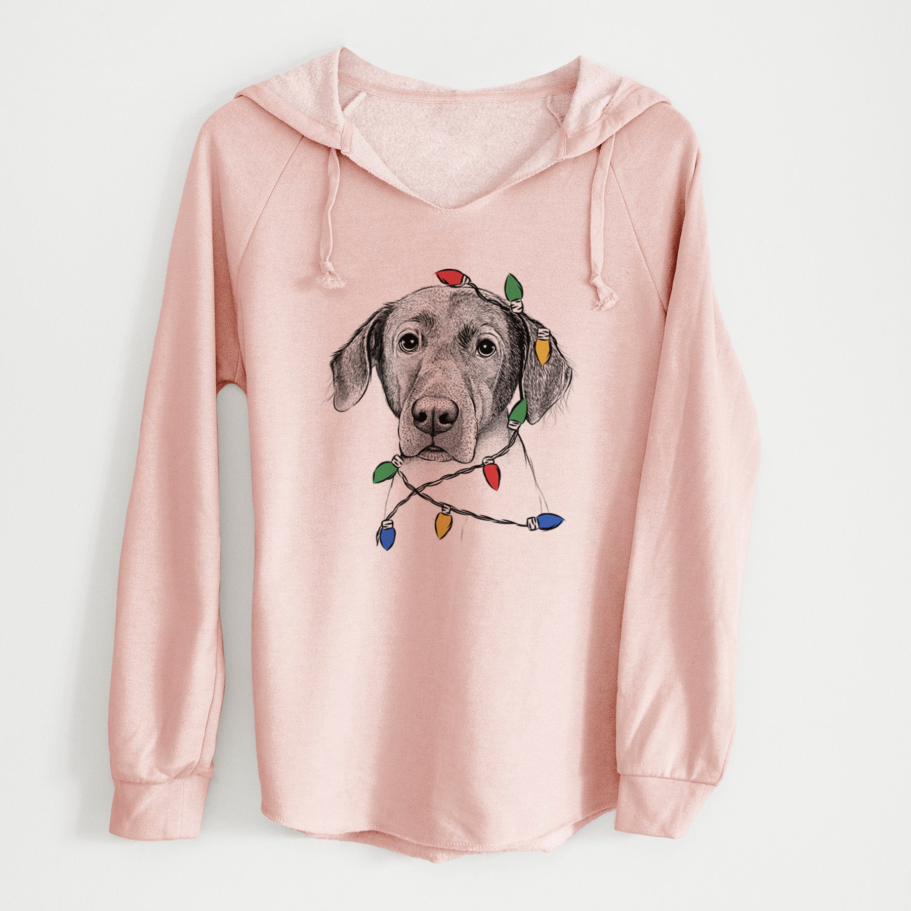 Christmas Lights Baldwin the Mixed Breed - Cali Wave Hooded Sweatshirt