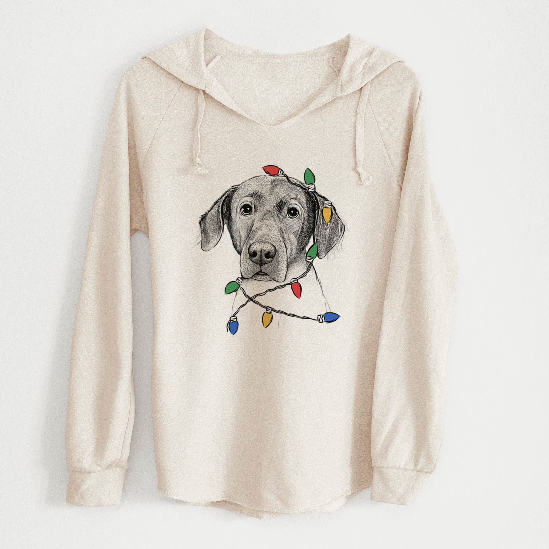 Christmas Lights Baldwin the Mixed Breed - Cali Wave Hooded Sweatshirt