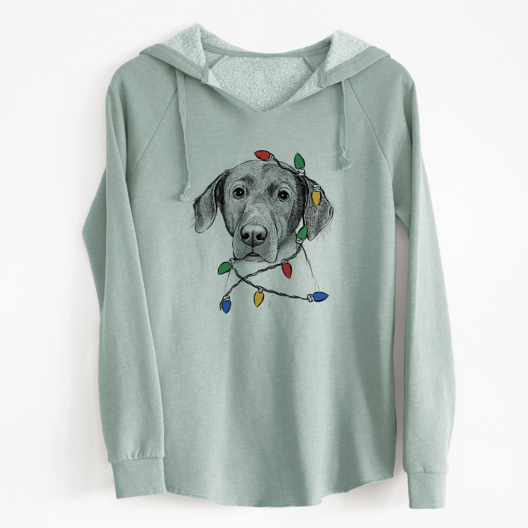 Christmas Lights Baldwin the Mixed Breed - Cali Wave Hooded Sweatshirt