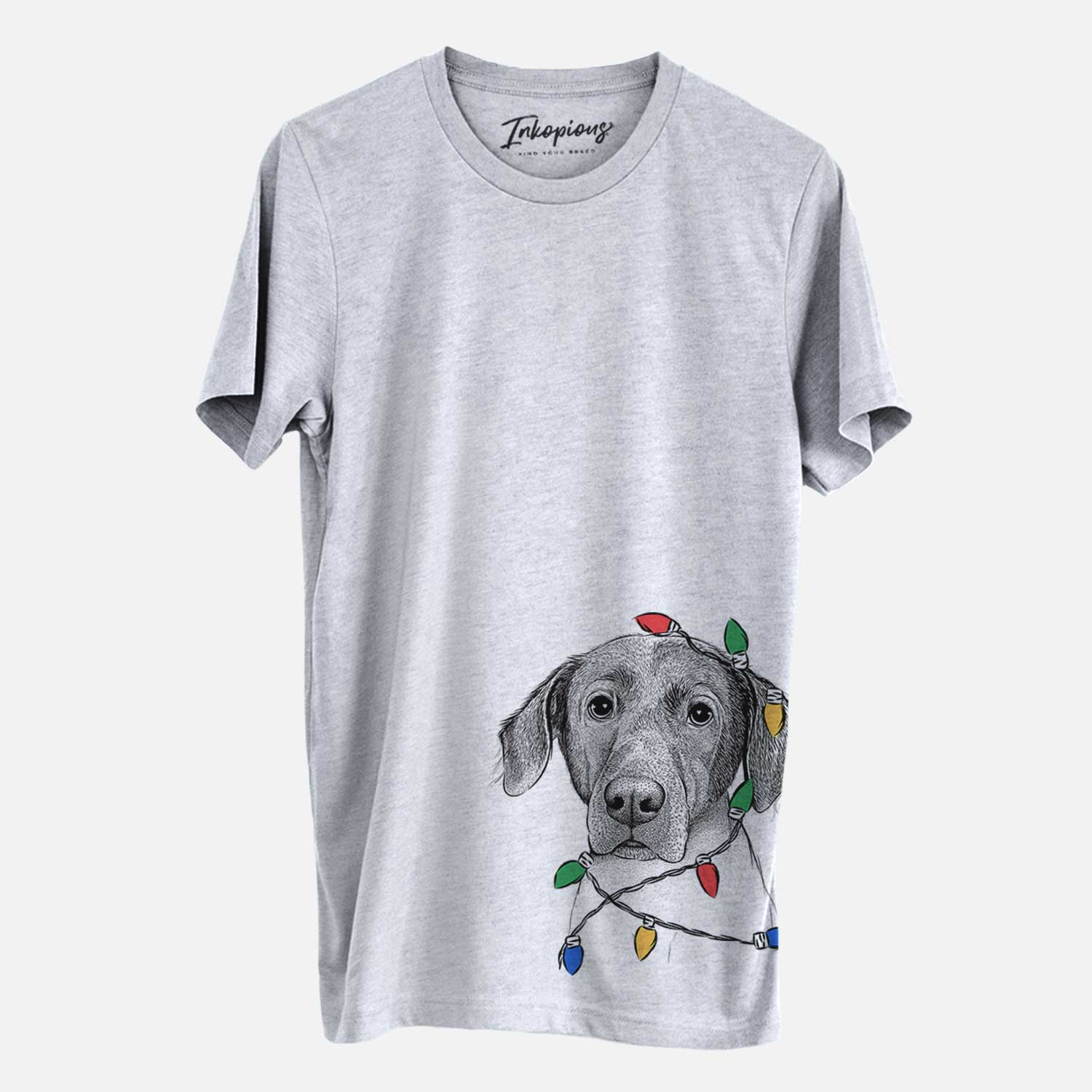 Christmas Lights Baldwin the Mixed Breed - Unisex Crewneck