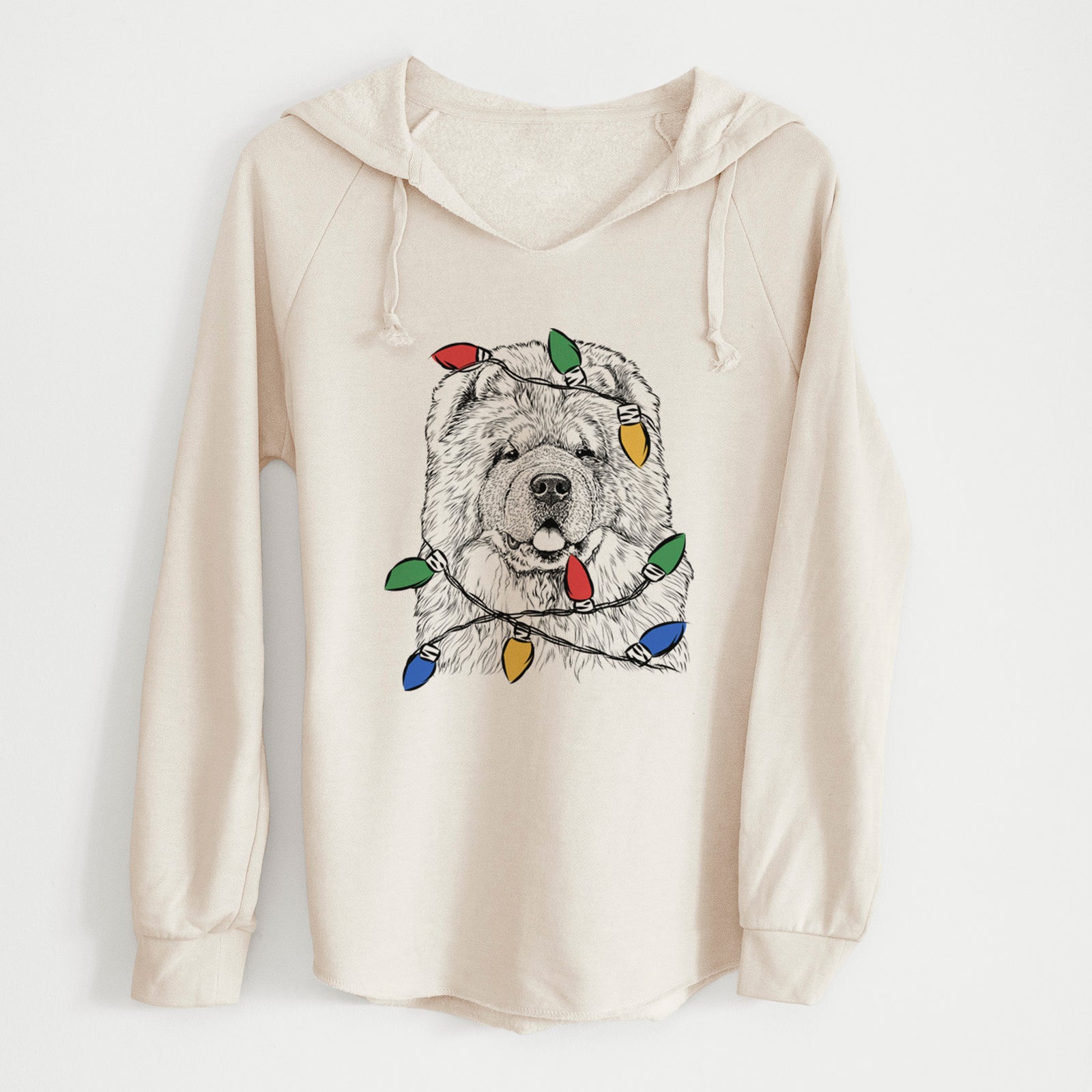 Christmas Lights Baloo the Chow Chow - Cali Wave Hooded Sweatshirt