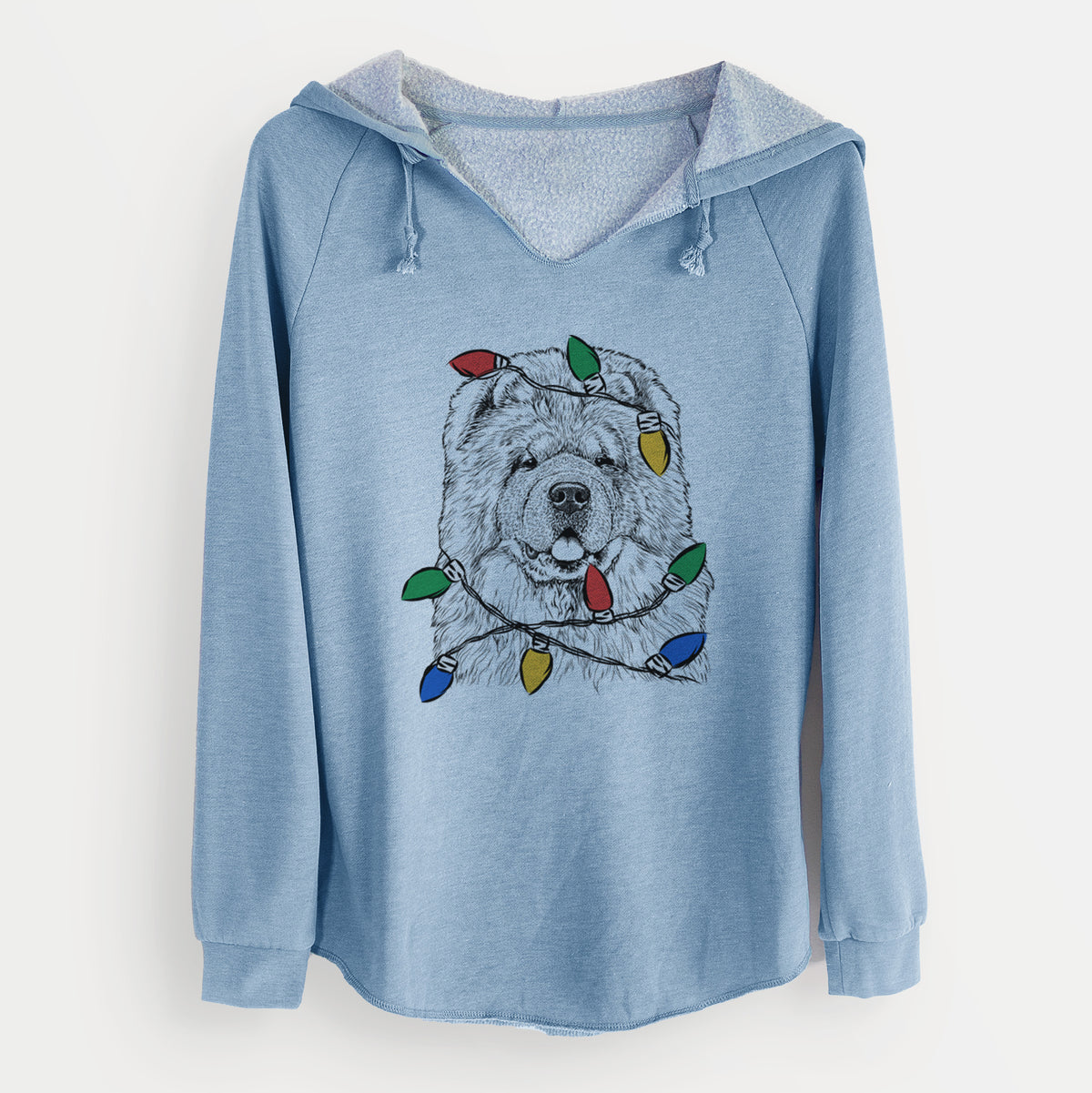 Christmas Lights Baloo the Chow Chow - Cali Wave Hooded Sweatshirt