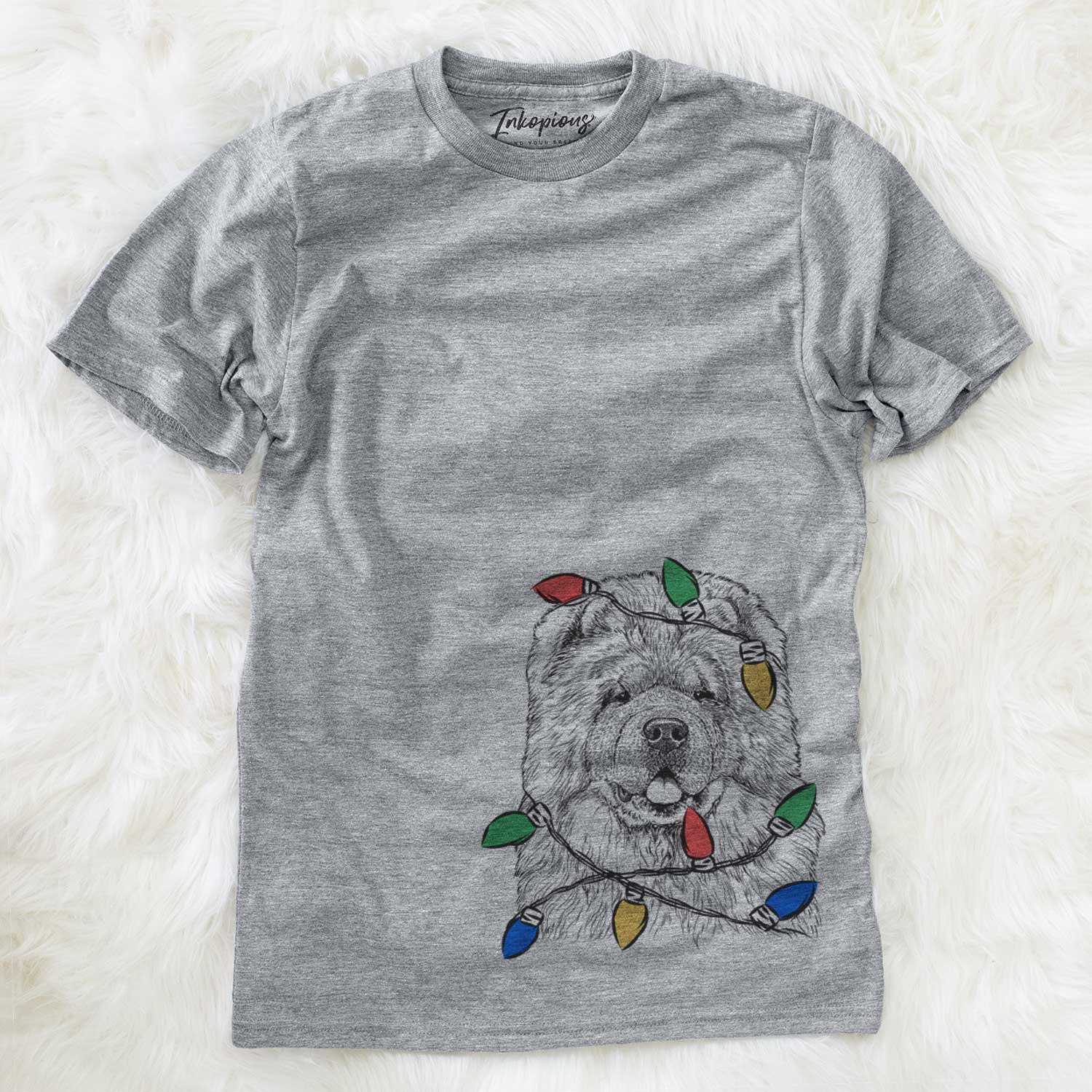 Christmas Lights Baloo the Chow Chow - Unisex Crewneck