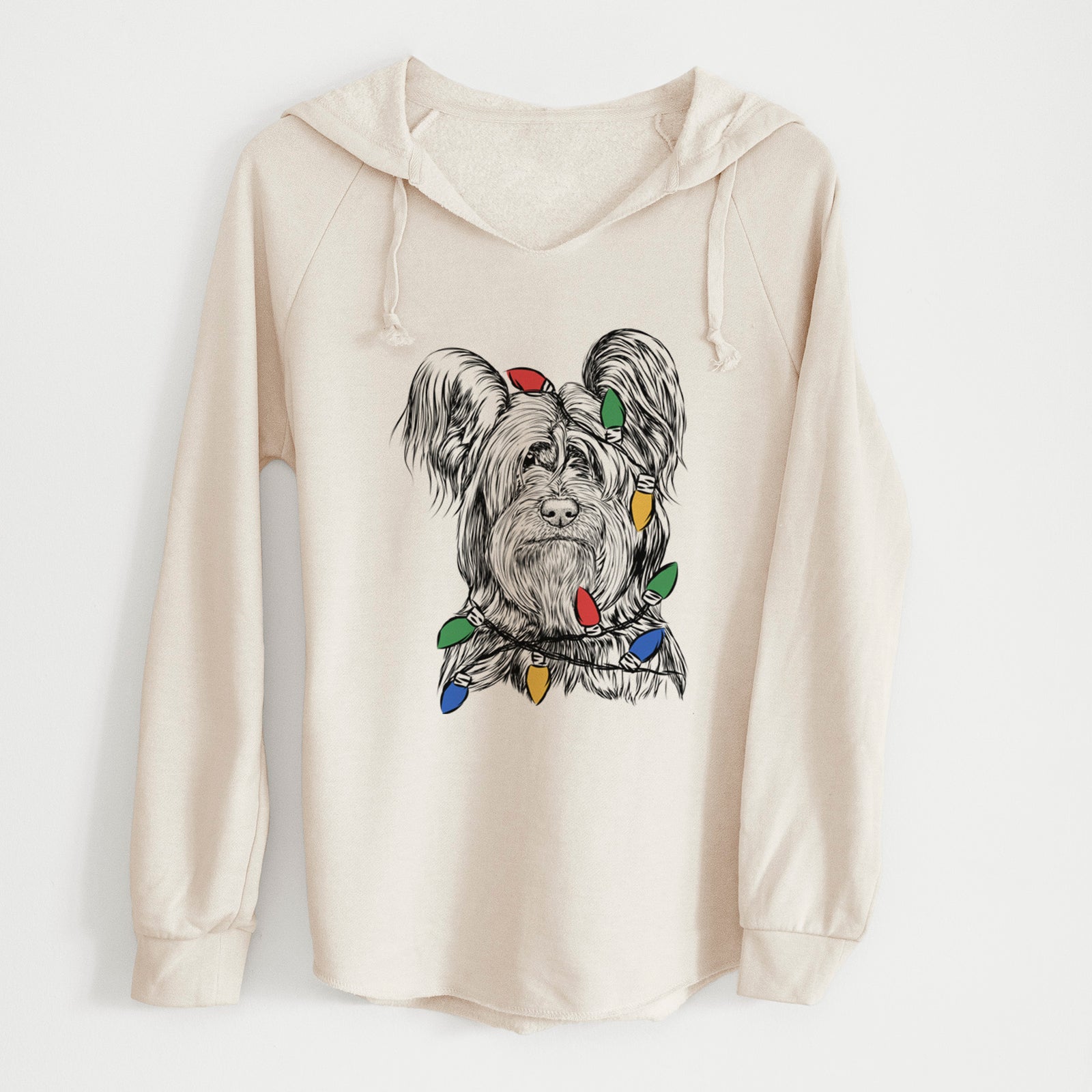 Christmas Lights Bandit the Skye Terrier - Cali Wave Hooded Sweatshirt