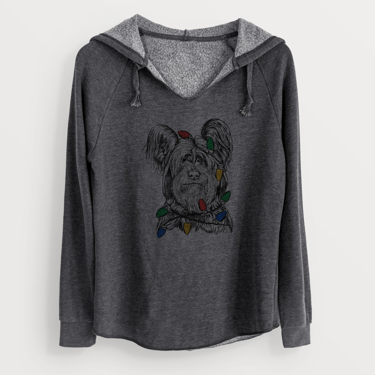 Christmas Lights Bandit the Skye Terrier - Cali Wave Hooded Sweatshirt