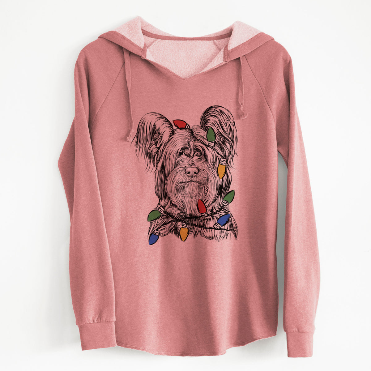 Christmas Lights Bandit the Skye Terrier - Cali Wave Hooded Sweatshirt