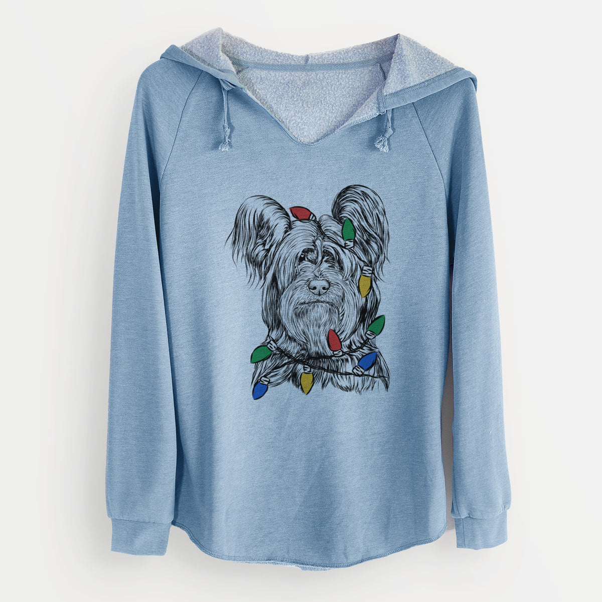 Christmas Lights Bandit the Skye Terrier - Cali Wave Hooded Sweatshirt