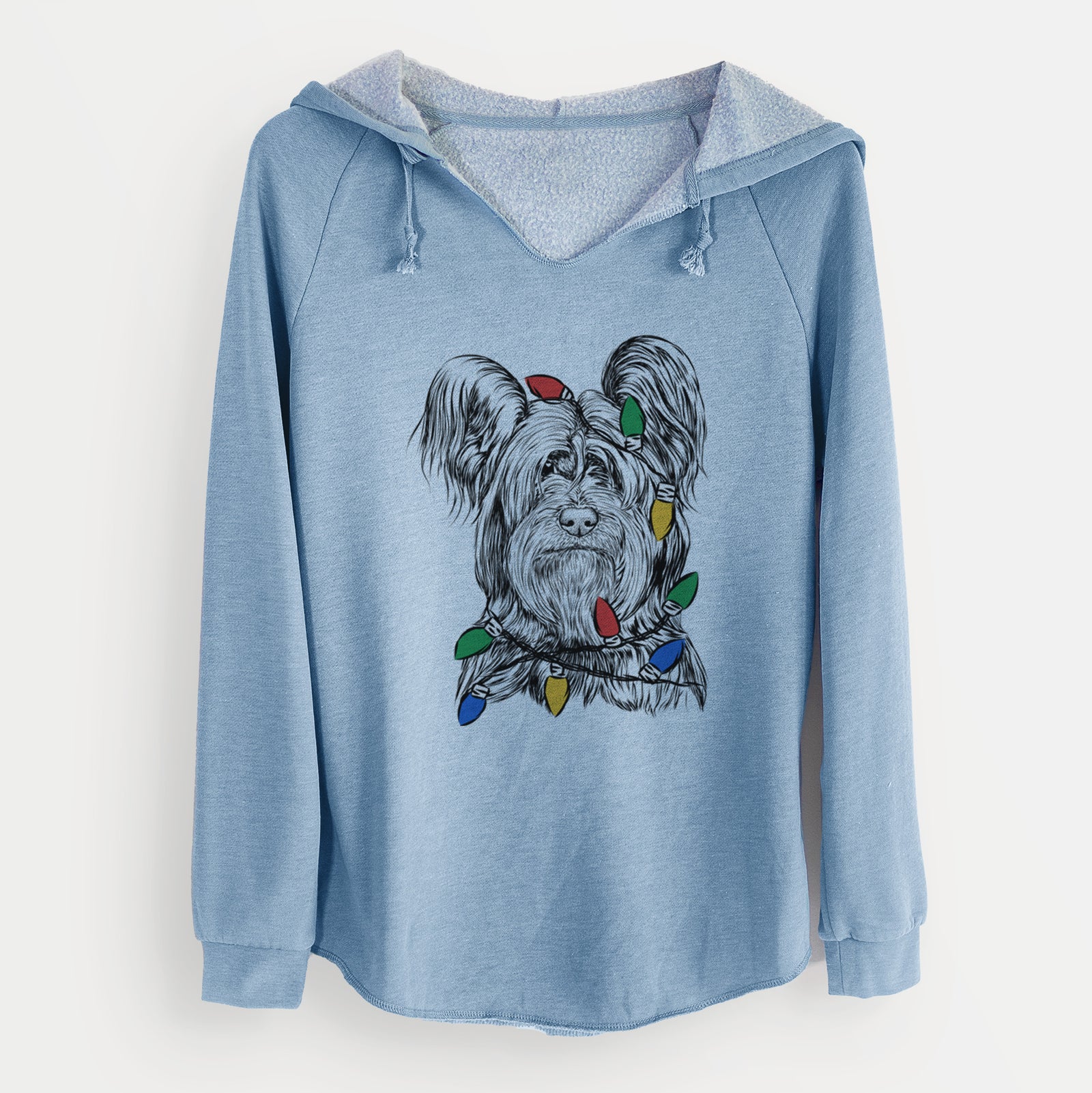 Christmas Lights Bandit the Skye Terrier - Cali Wave Hooded Sweatshirt