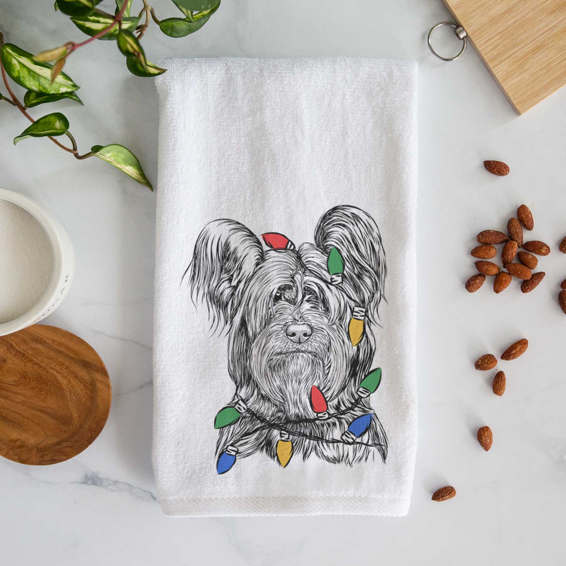 Bandit the Skye Terrier Decorative Hand Towel