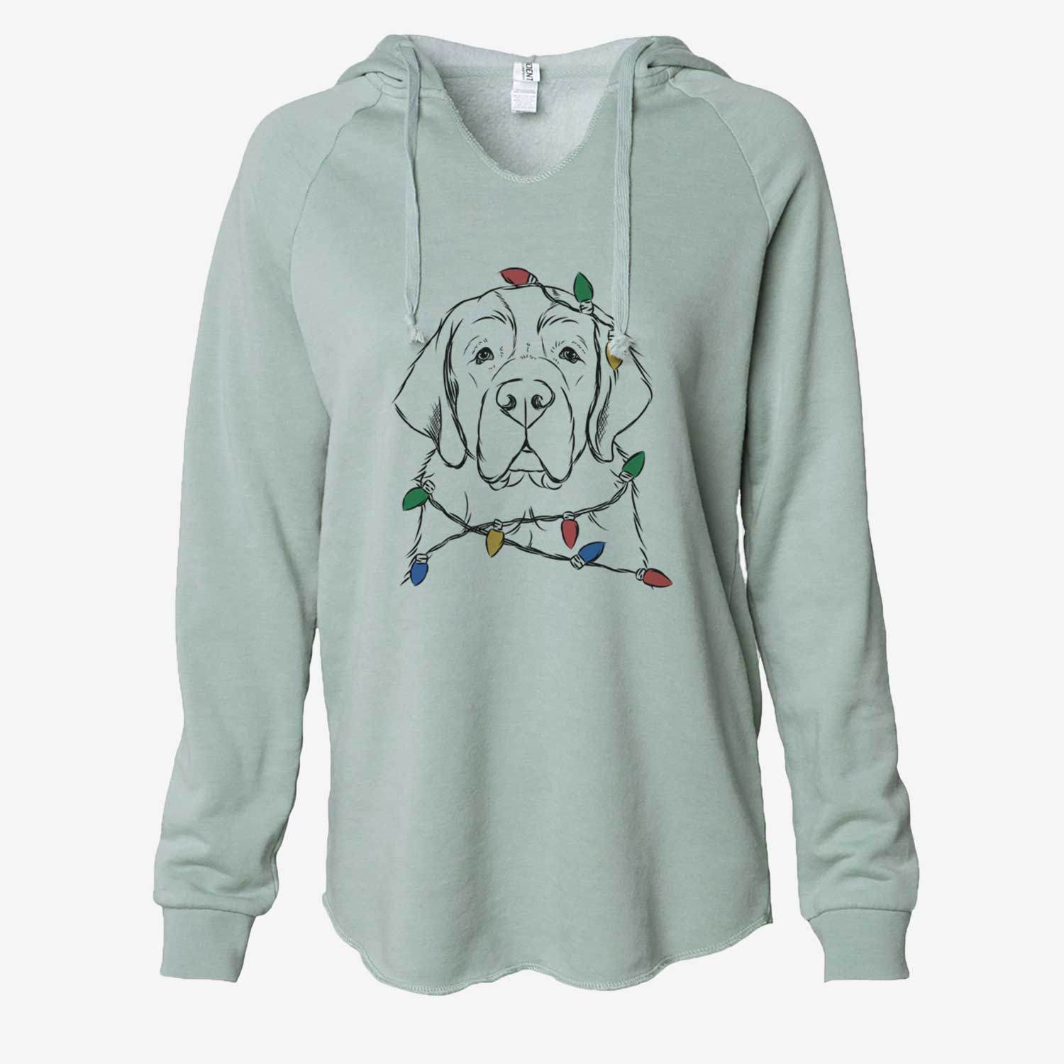 Christmas Lights Barry the Saint Bernard - Cali Wave Hooded Sweatshirt