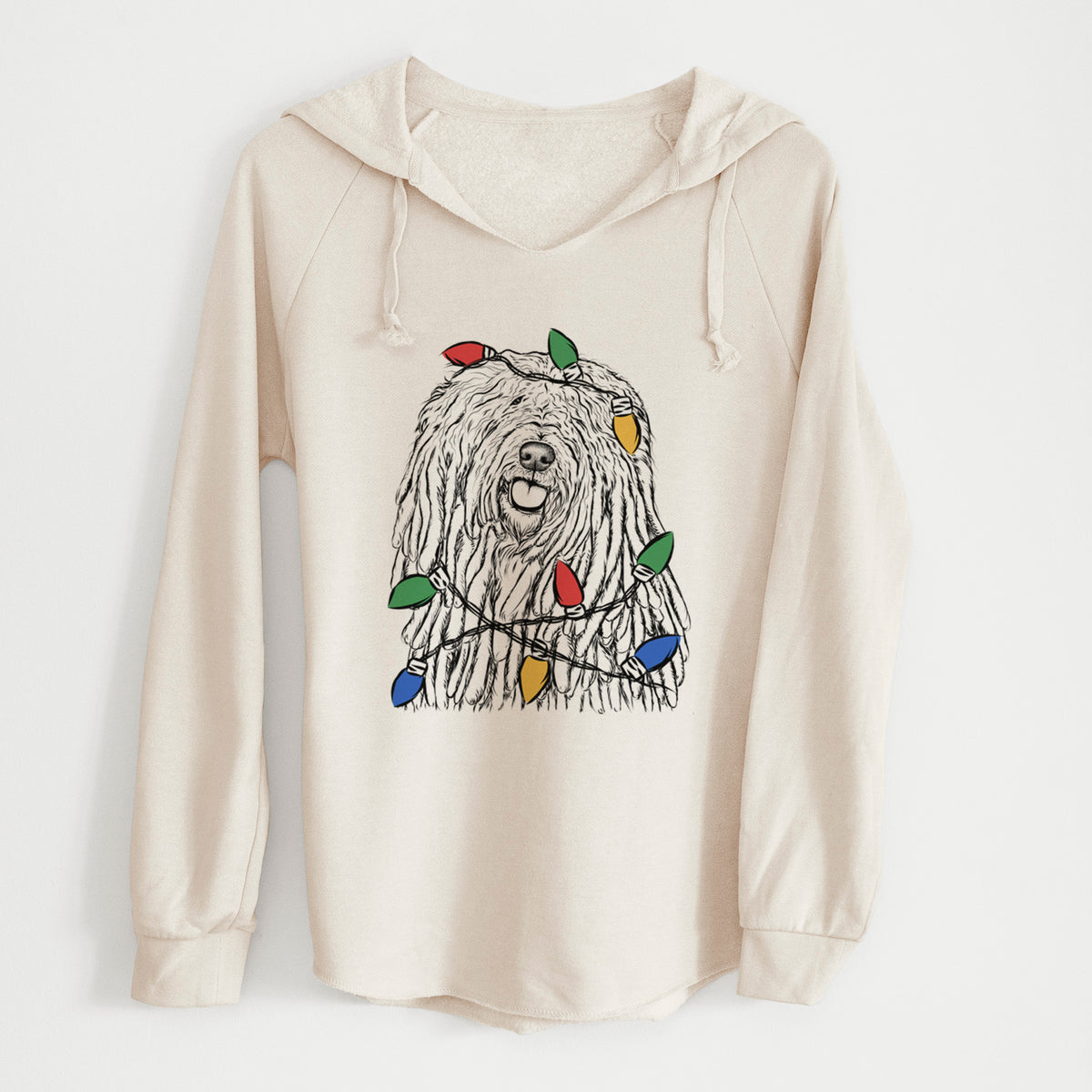 Christmas Lights Barry the Komondor - Cali Wave Hooded Sweatshirt