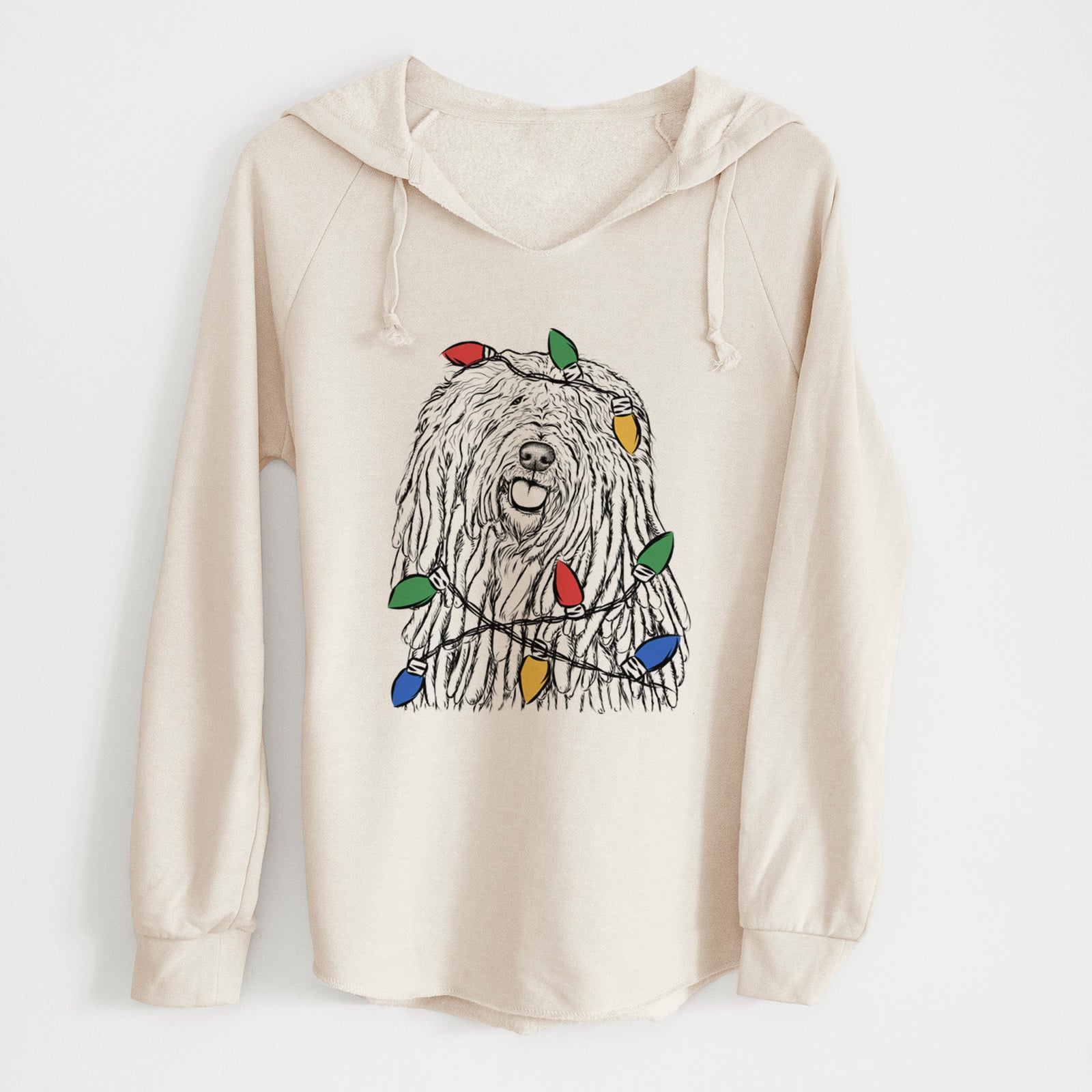 Christmas Lights Barry the Komondor - Cali Wave Hooded Sweatshirt