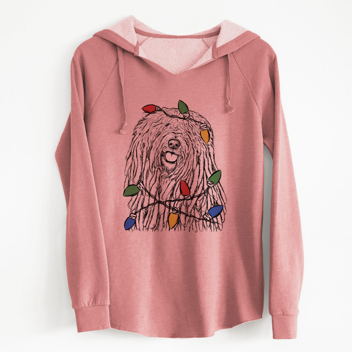 Christmas Lights Barry the Komondor - Cali Wave Hooded Sweatshirt