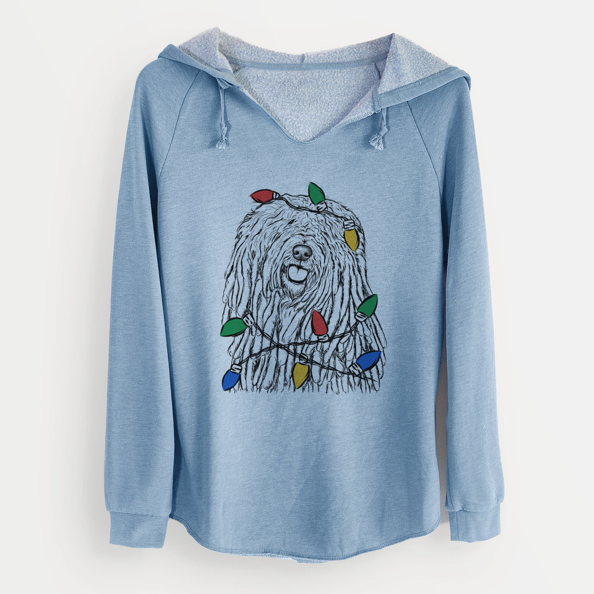Christmas Lights Barry the Komondor - Cali Wave Hooded Sweatshirt