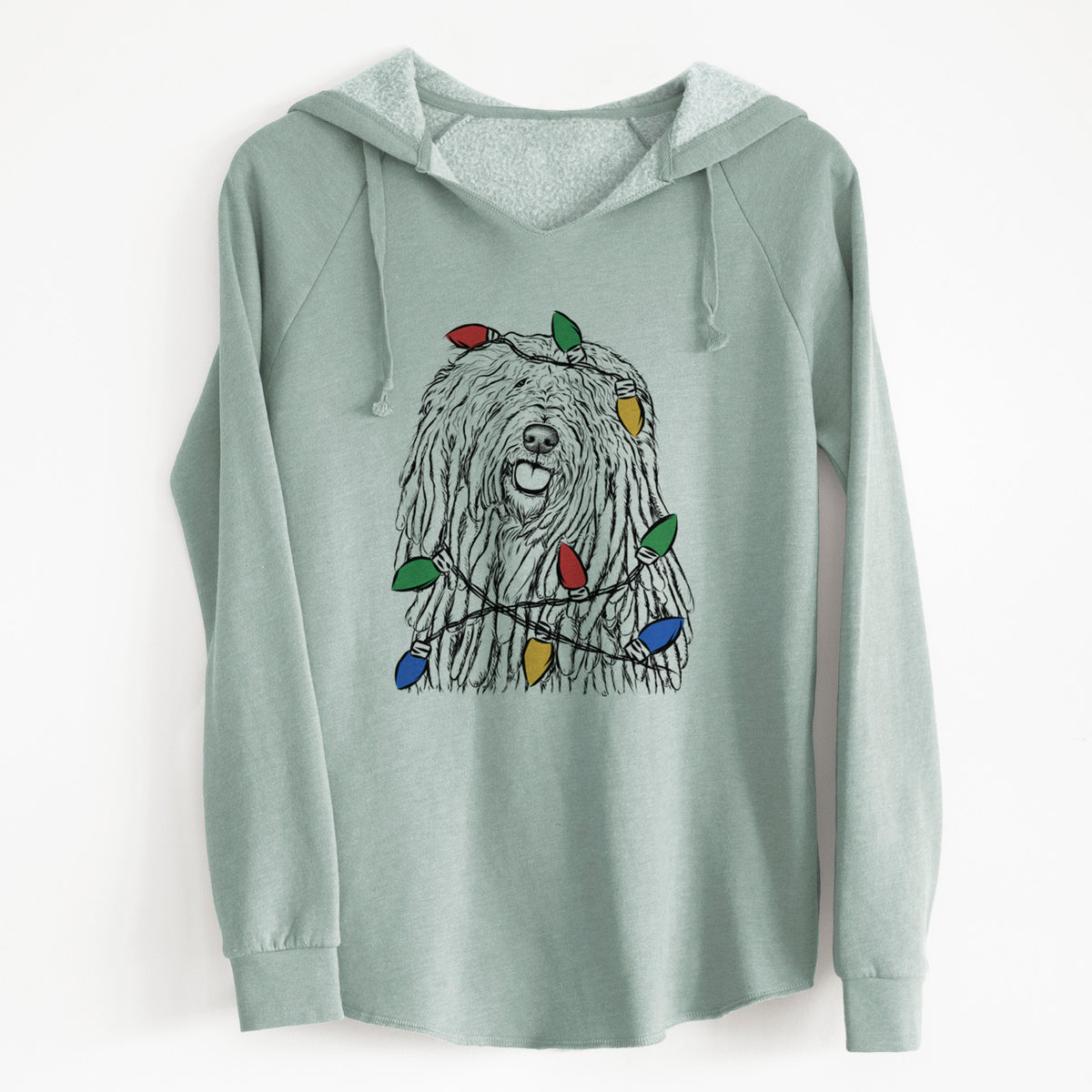 Christmas Lights Barry the Komondor - Cali Wave Hooded Sweatshirt