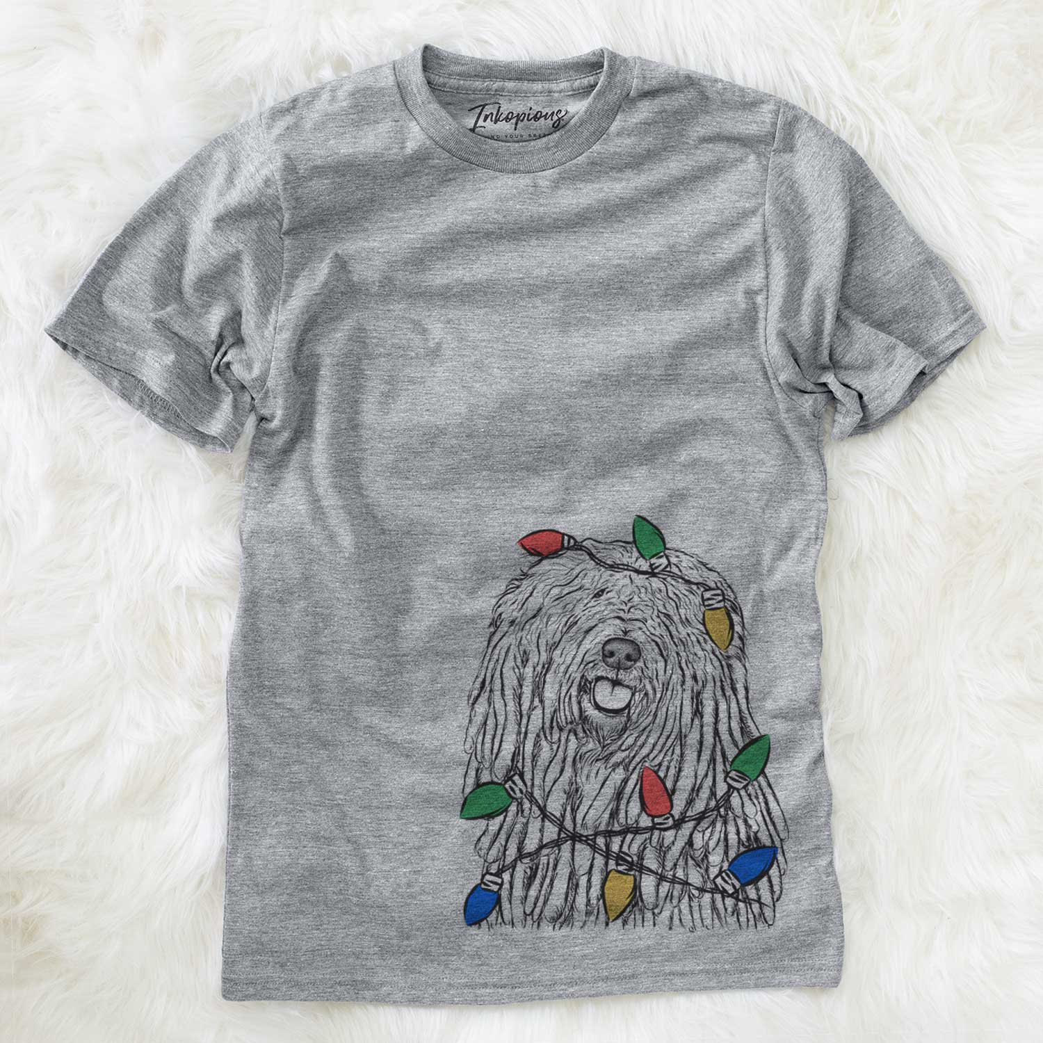 Christmas Lights Barry the Komondor - Unisex Crewneck