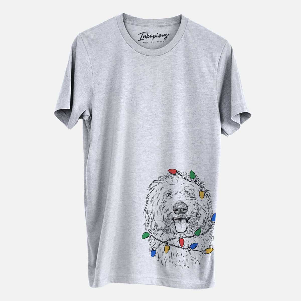 Christmas Lights Barry the Old English Sheepdog - Unisex Crewneck