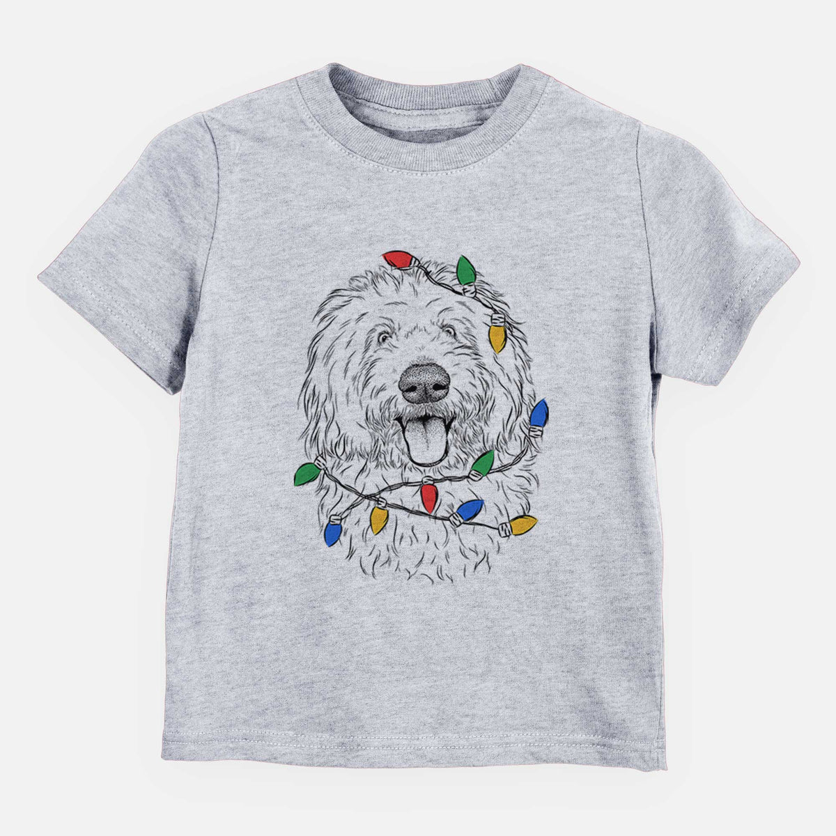 Christmas Lights Barry the Old English Sheepdog - Kids/Youth/Toddler Shirt